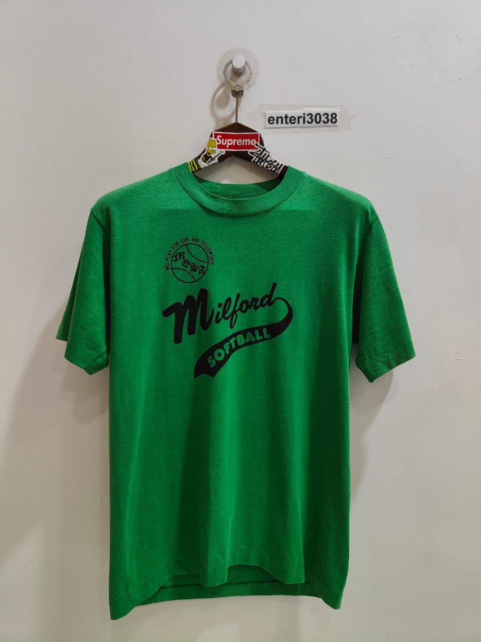 Vintage A4-08 80s MDSA MIDLAND Softball single stitch MADE USA Size US M / EU 48-50 / 2 - 1 Thumbnail