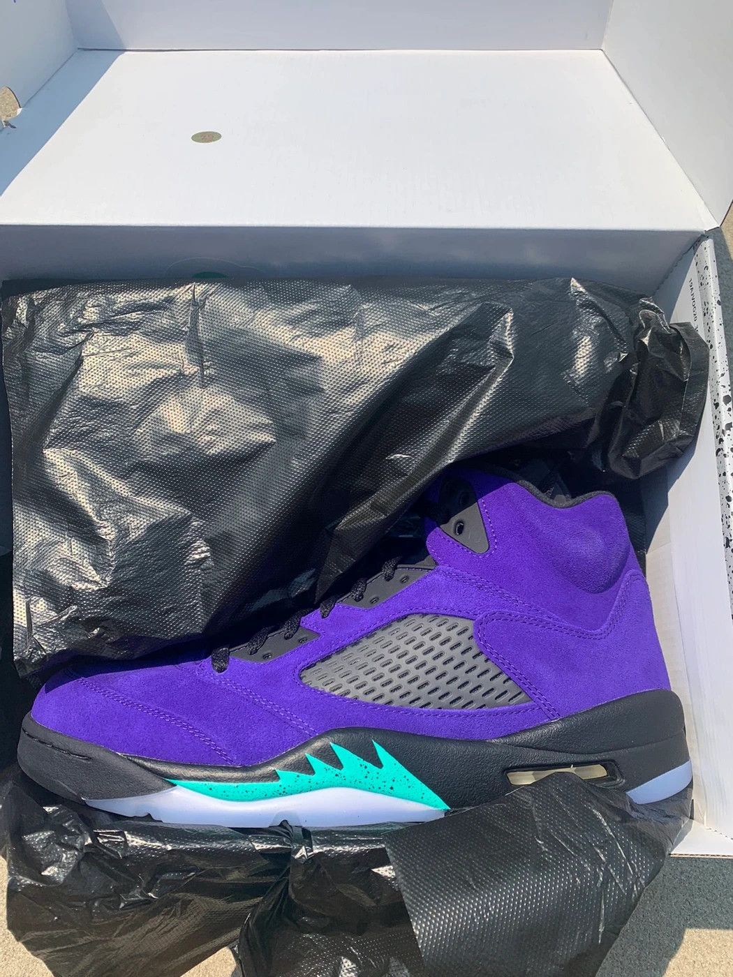 image of Jordan Nike Air Jordan 5 Alternate Grape Shoes in Purple, Men's (Size 8)