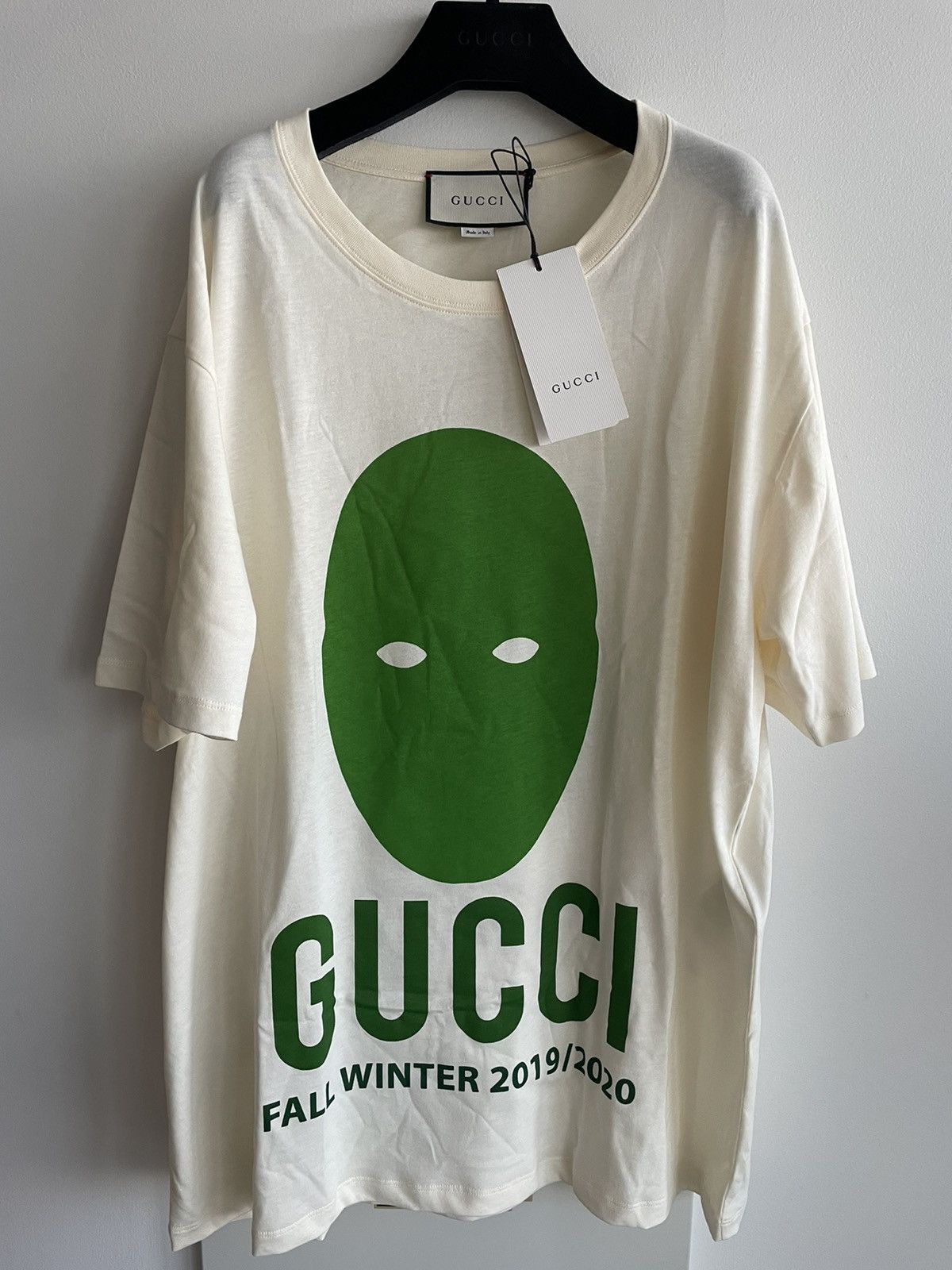 image of Super Runway Gucci Logo Tee Limited Edition in White, Men's (Size 2XL)