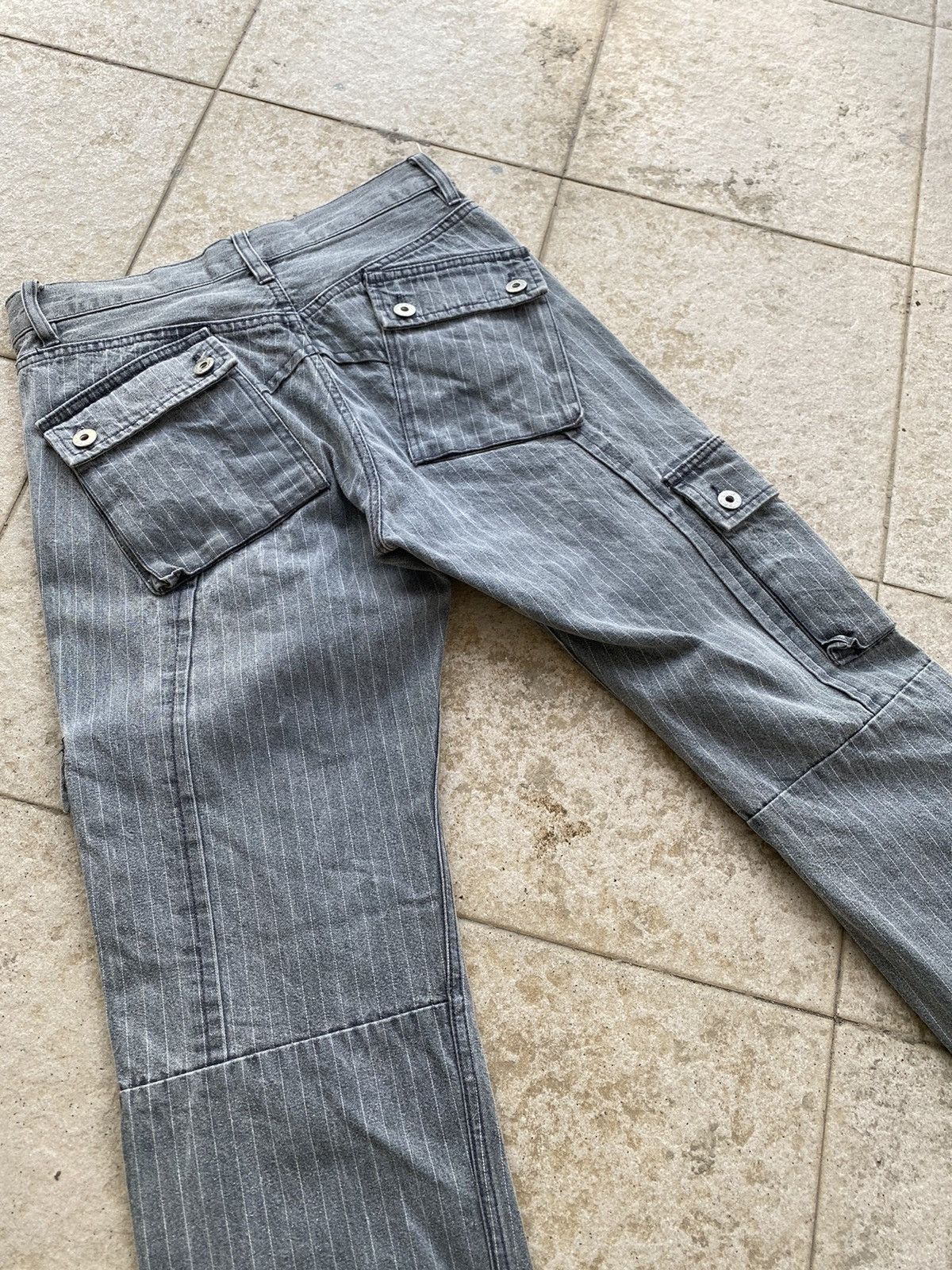 vintage 90s root three bondage multipockets hickory stripes