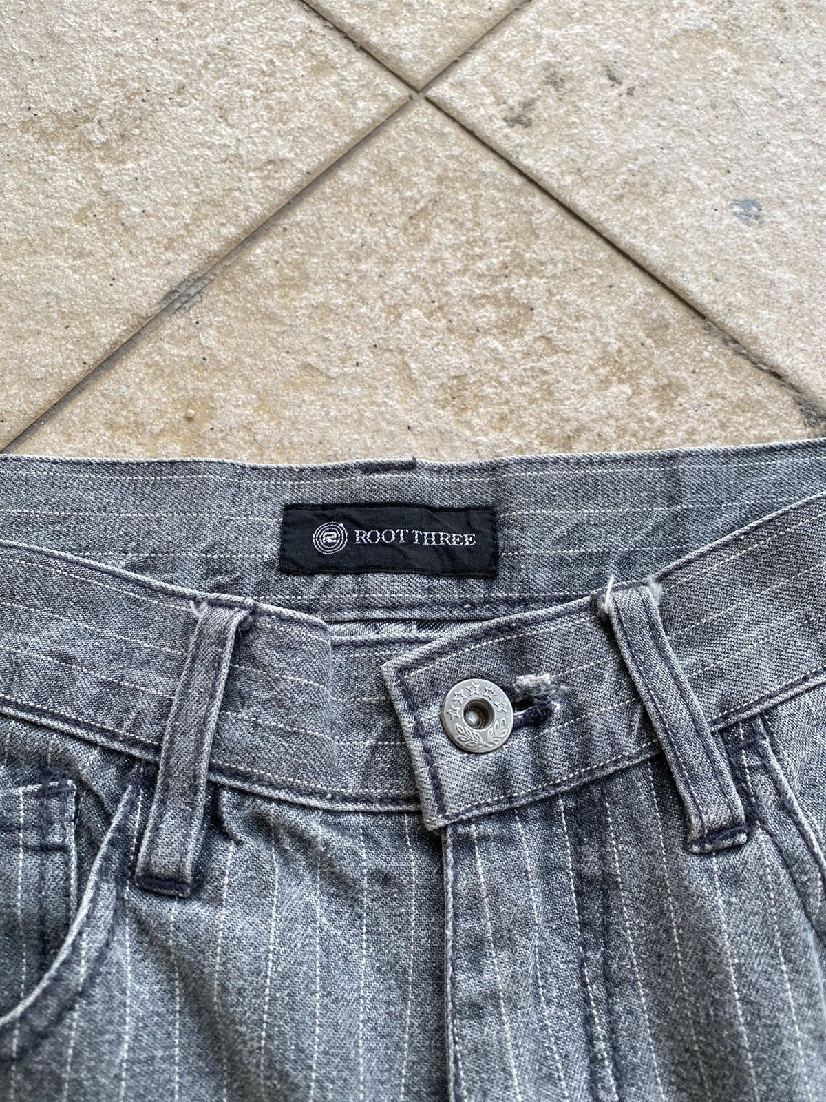 vintage 90s root three bondage multipockets hickory stripes