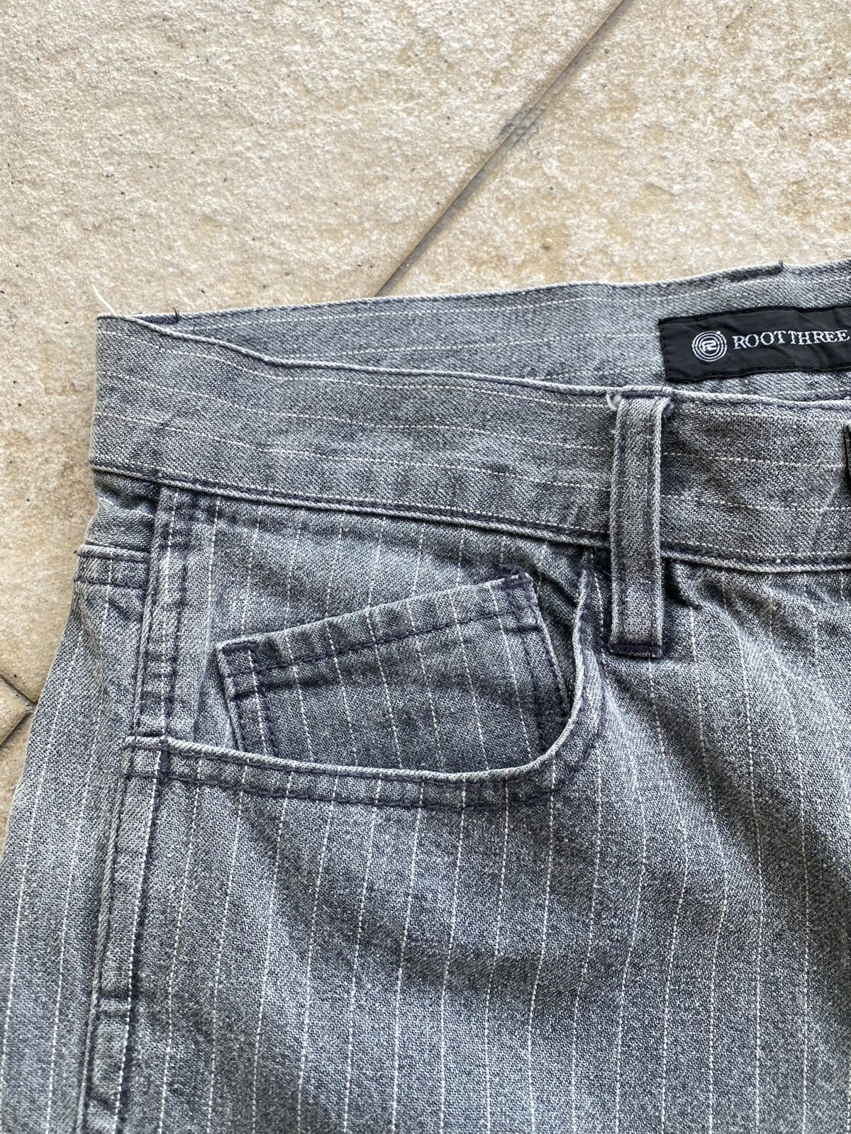 vintage 90s root three bondage multipockets hickory stripes