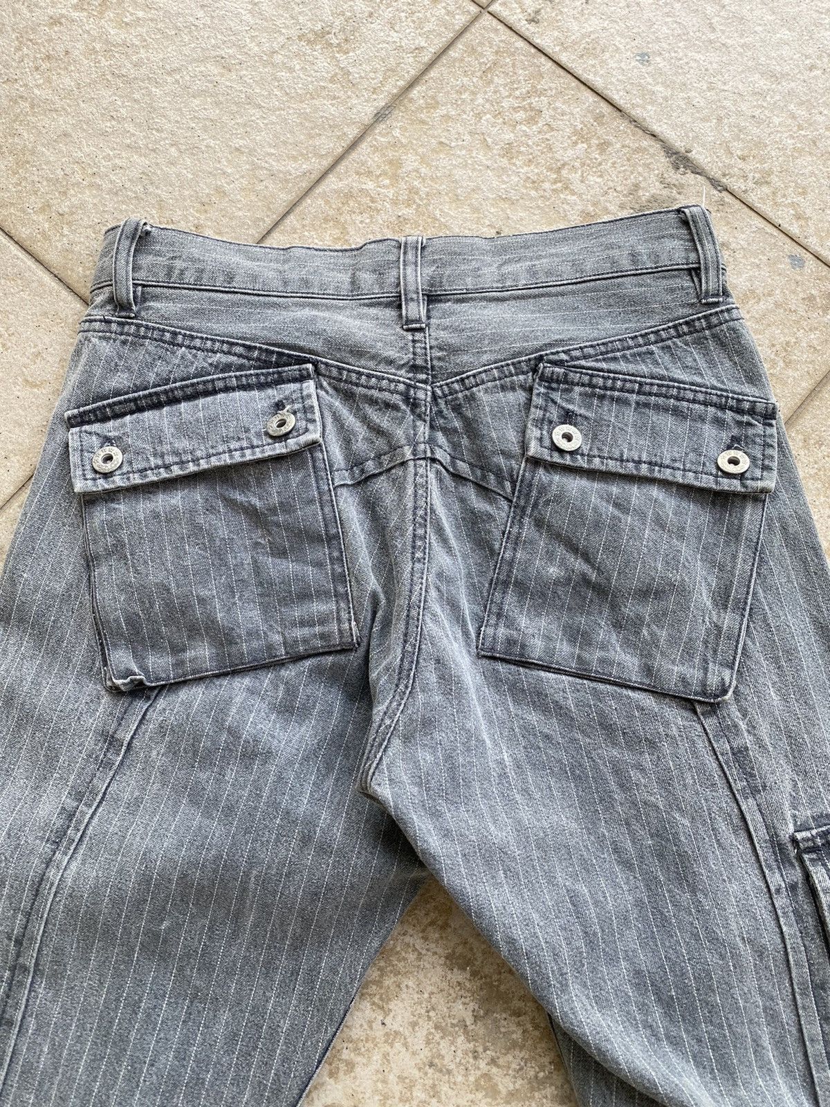 vintage 90s root three bondage multipockets hickory stripes