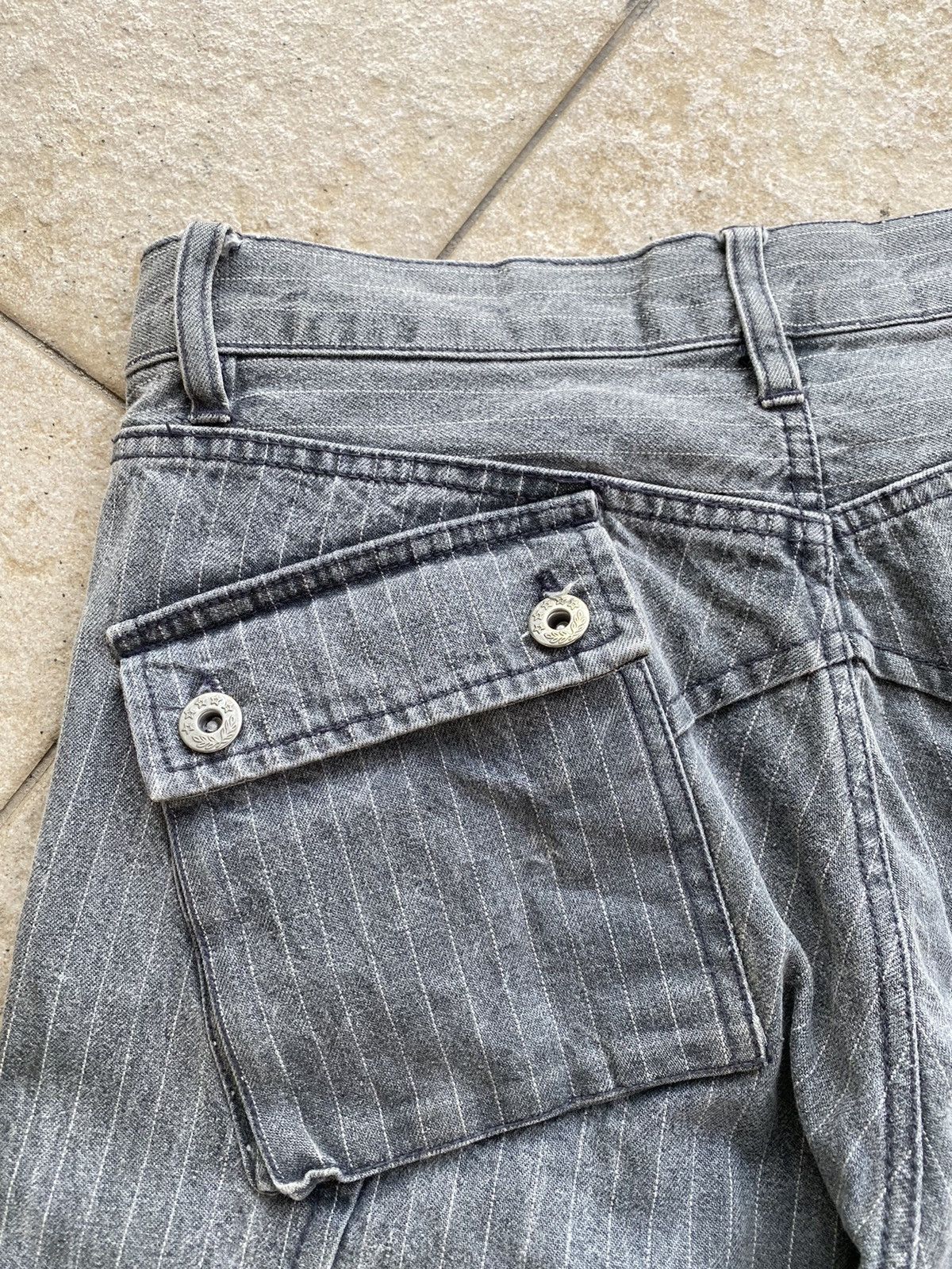 vintage 90s root three bondage multipockets hickory stripes