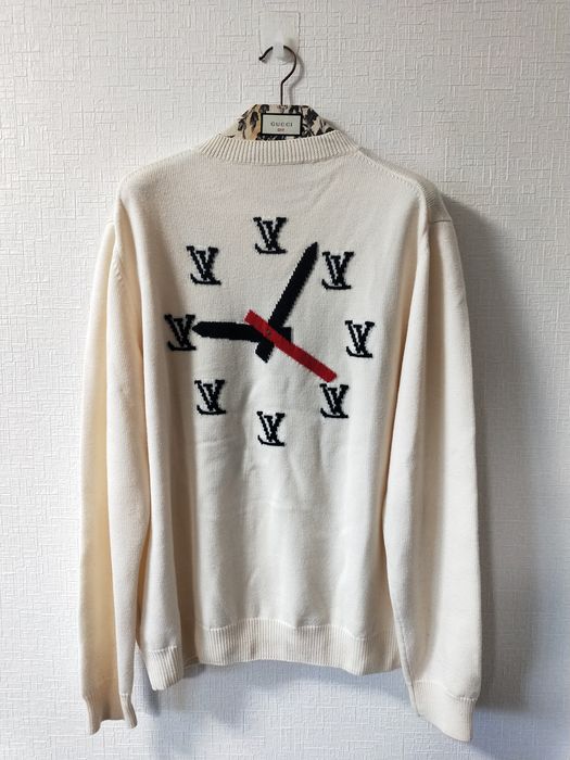 Louis Vuitton Intarsia Clock Logo Sweater Grailed