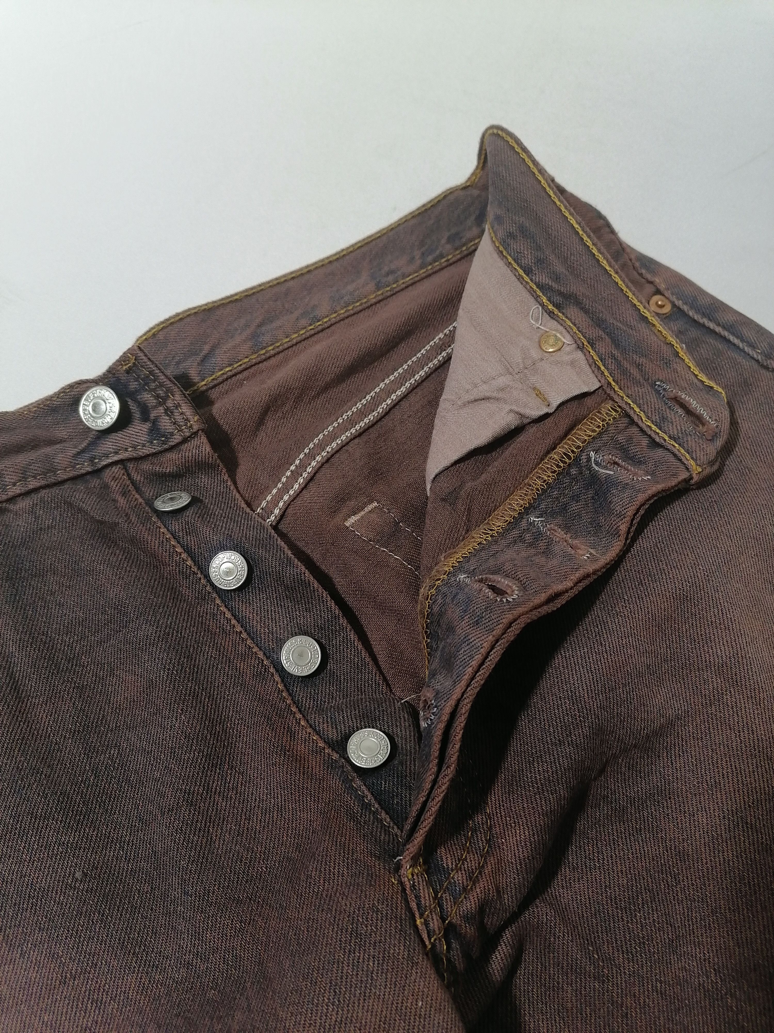 Levi's × Levi's Vintage Clothing 501 Levi's Strauss Fly Button Coloured Denim Jeans Size US 32 / EU 48 - 4 Thumbnail