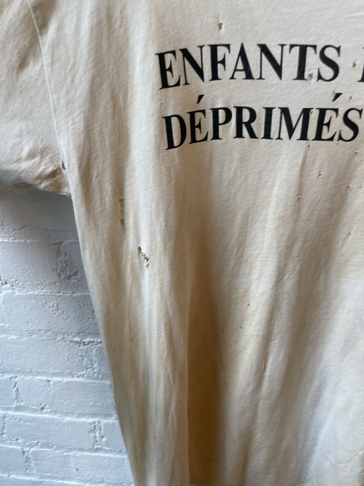 Enfants Riches Deprimes ERD 1ST SEASON ! NEW THRASHED LOGO SHIRT L/XL 4Gseller Size US L / EU 52-54 / 3 - 4 Thumbnail