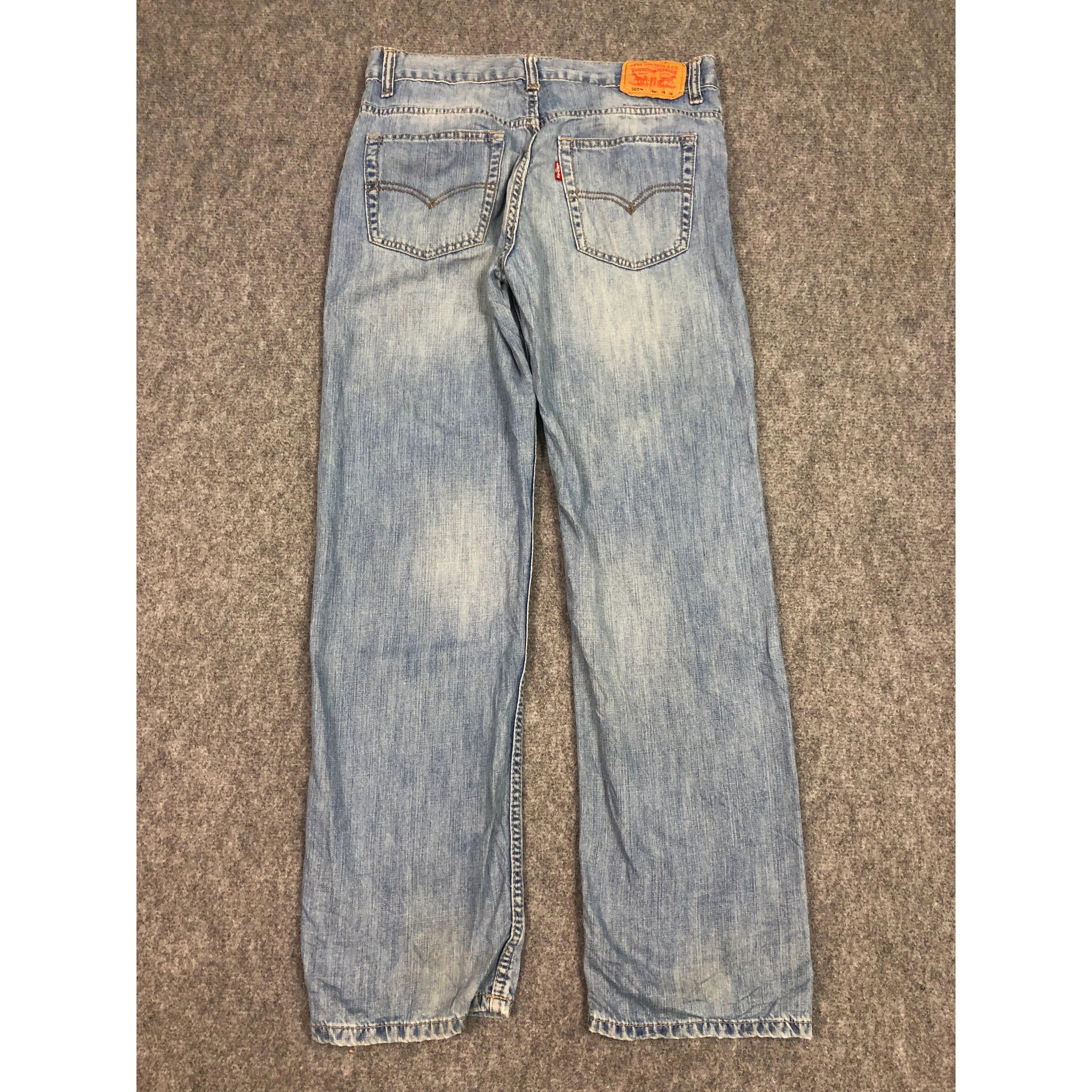 Levi's Vintage Levis 505 Regular Fit Faded Denim DP0183 Size US 30 / EU 46 - 2 Thumbnail