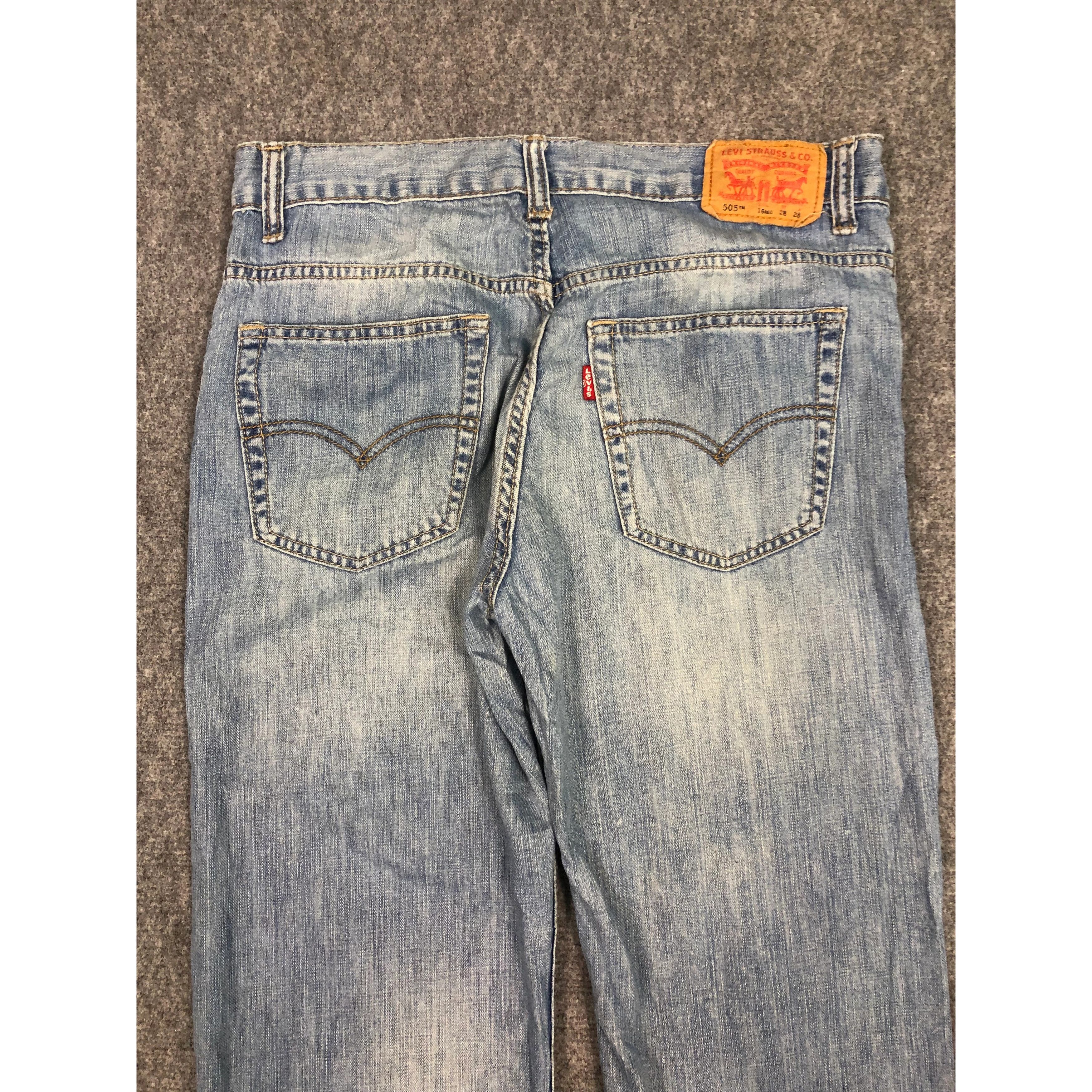 Levi's Vintage Levis 505 Regular Fit Faded Denim DP0183 Size US 30 / EU 46 - 4 Thumbnail