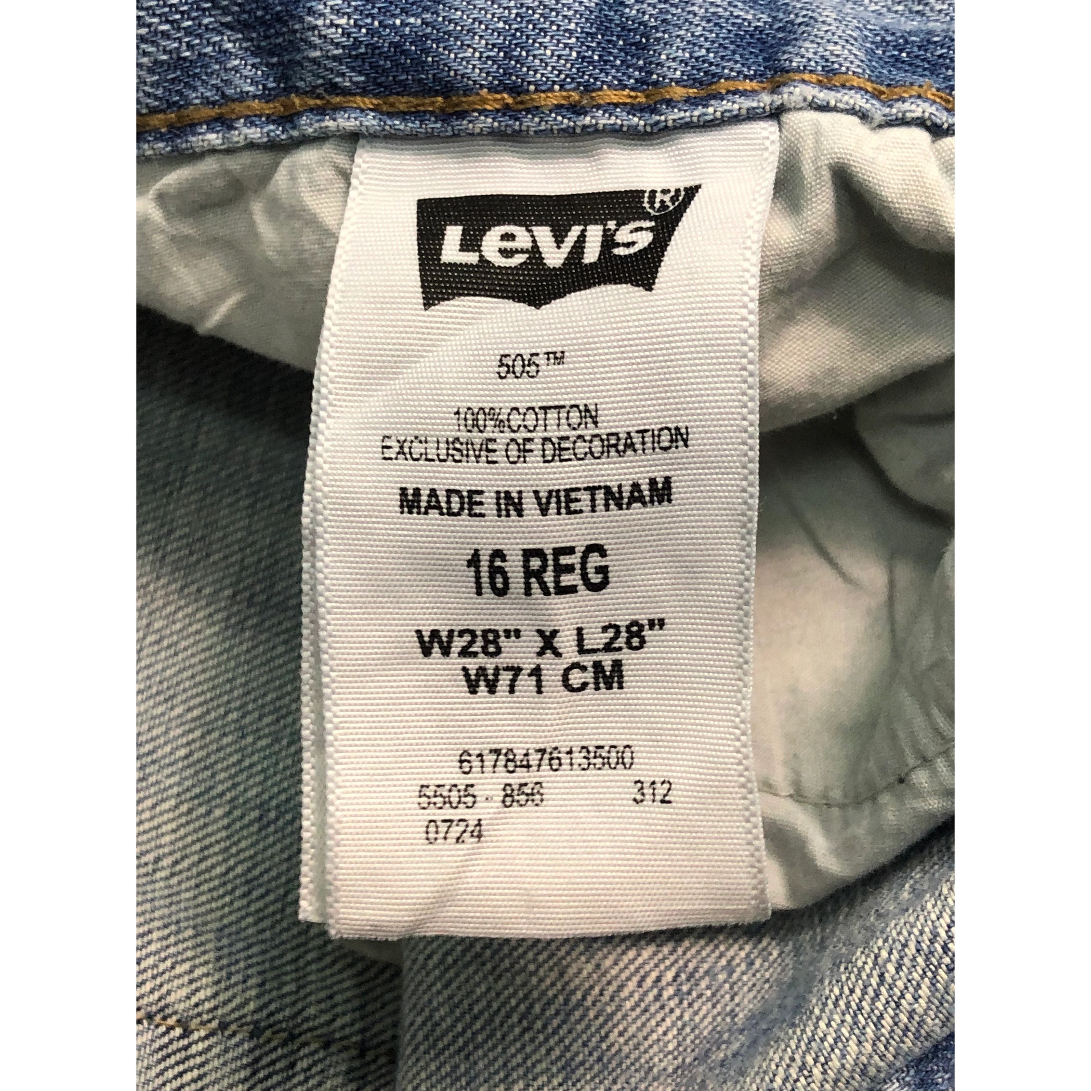 Levi's Vintage Levis 505 Regular Fit Faded Denim DP0183 Size US 30 / EU 46 - 7 Thumbnail