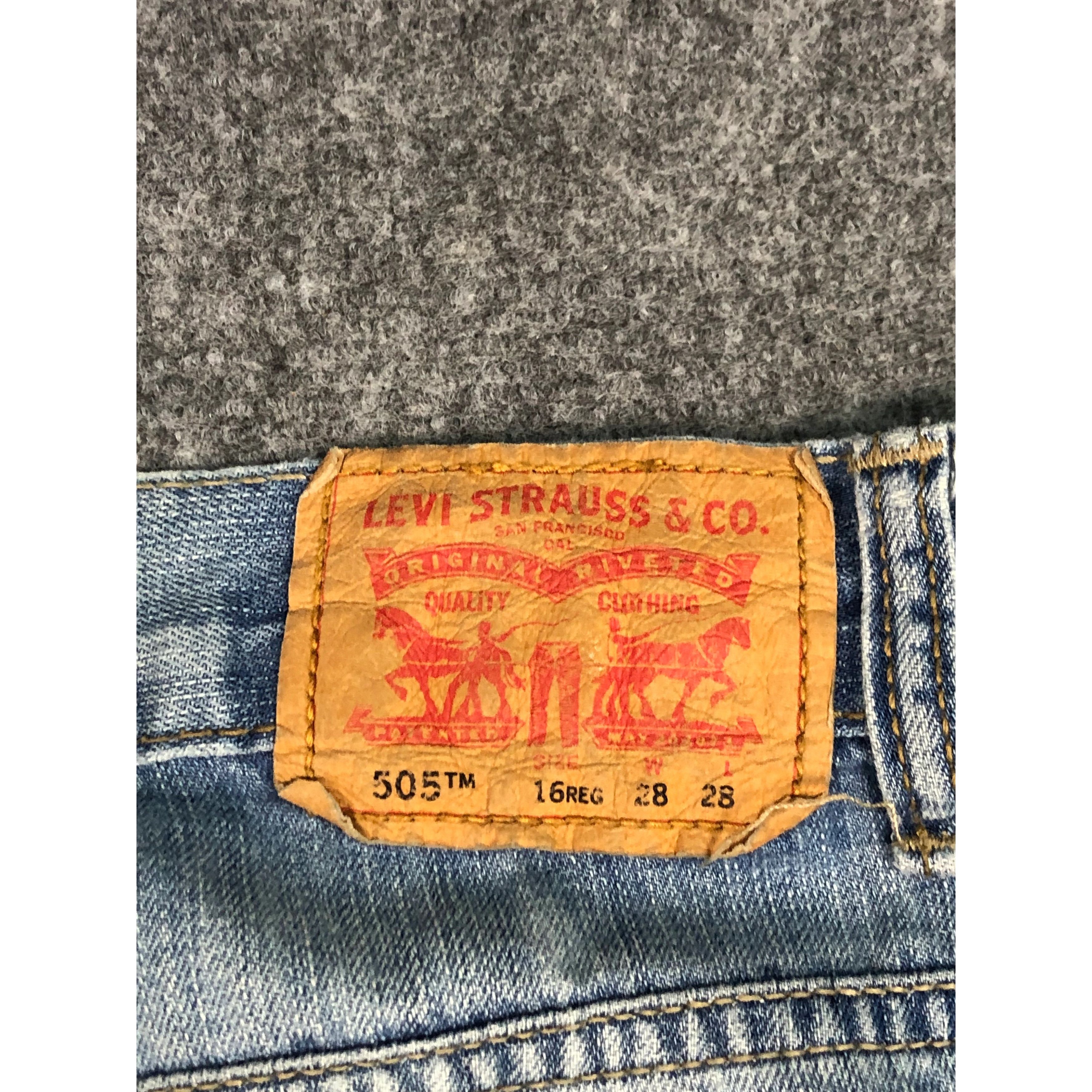Levi's Vintage Levis 505 Regular Fit Faded Denim DP0183 Size US 30 / EU 46 - 5 Thumbnail