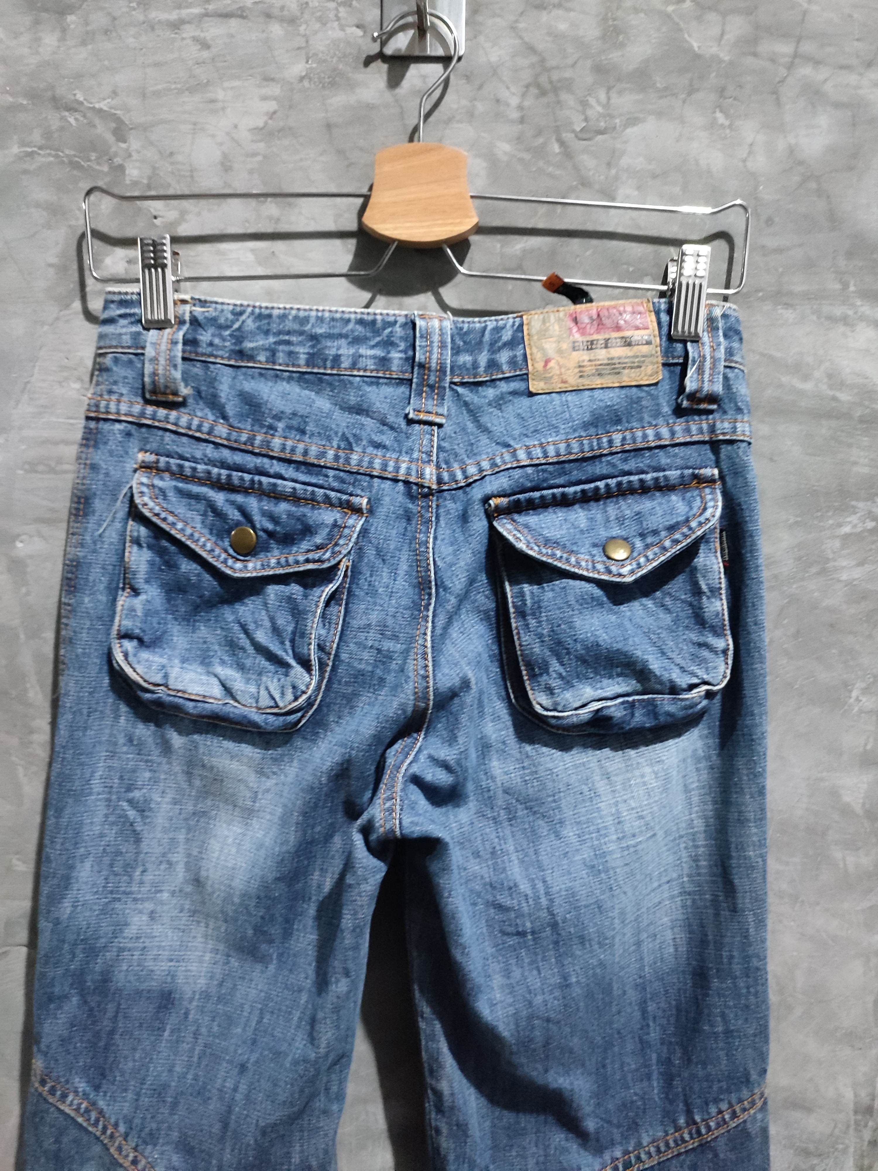 Designer 🔥Meladini Multipocket 3D Pocket Cargo Denim Flared Pants Size US 28 / EU 44 - 6 Thumbnail