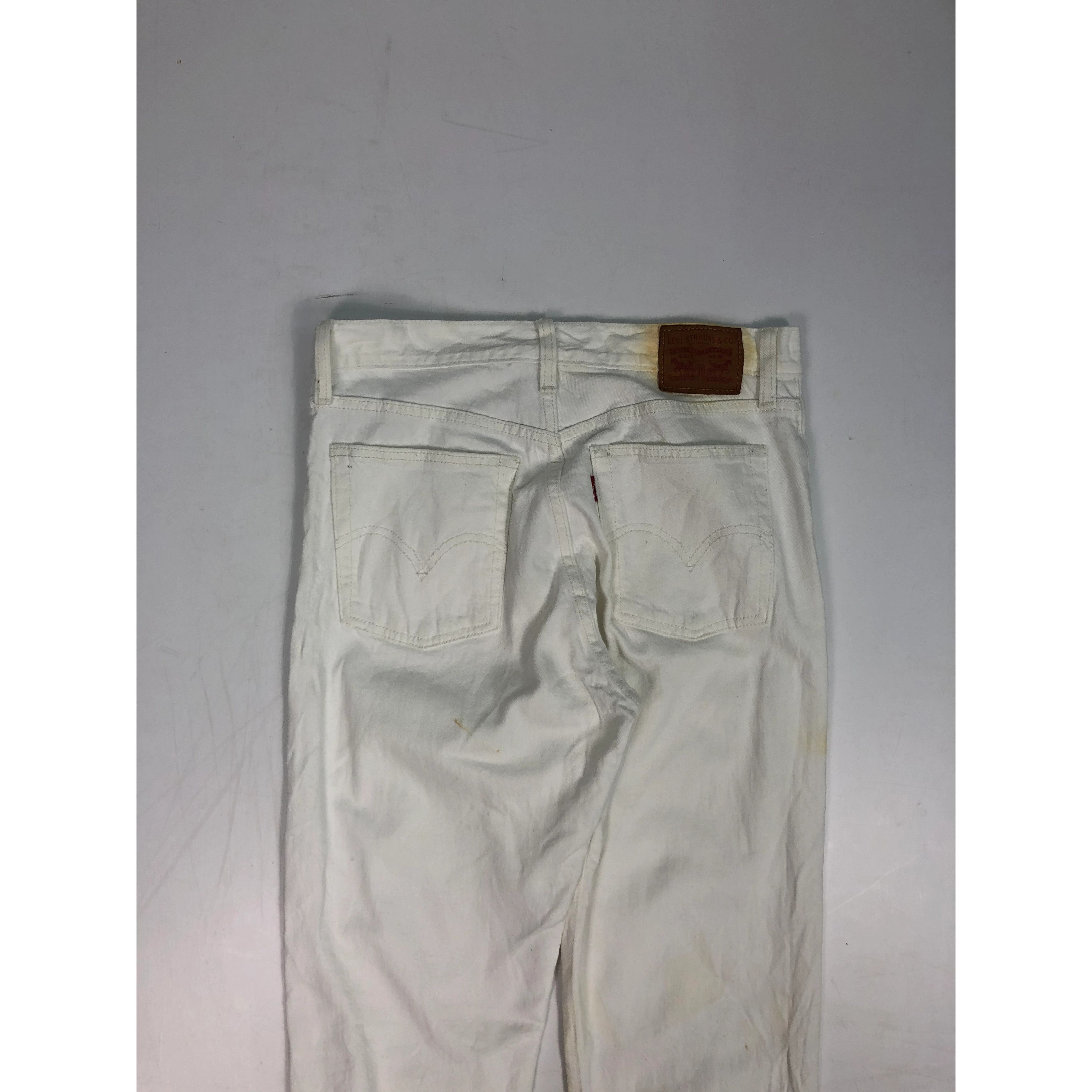 Levi's Vintage Levis 501 White Jeans DP0028 Size US 30 / EU 46 - 4 Thumbnail