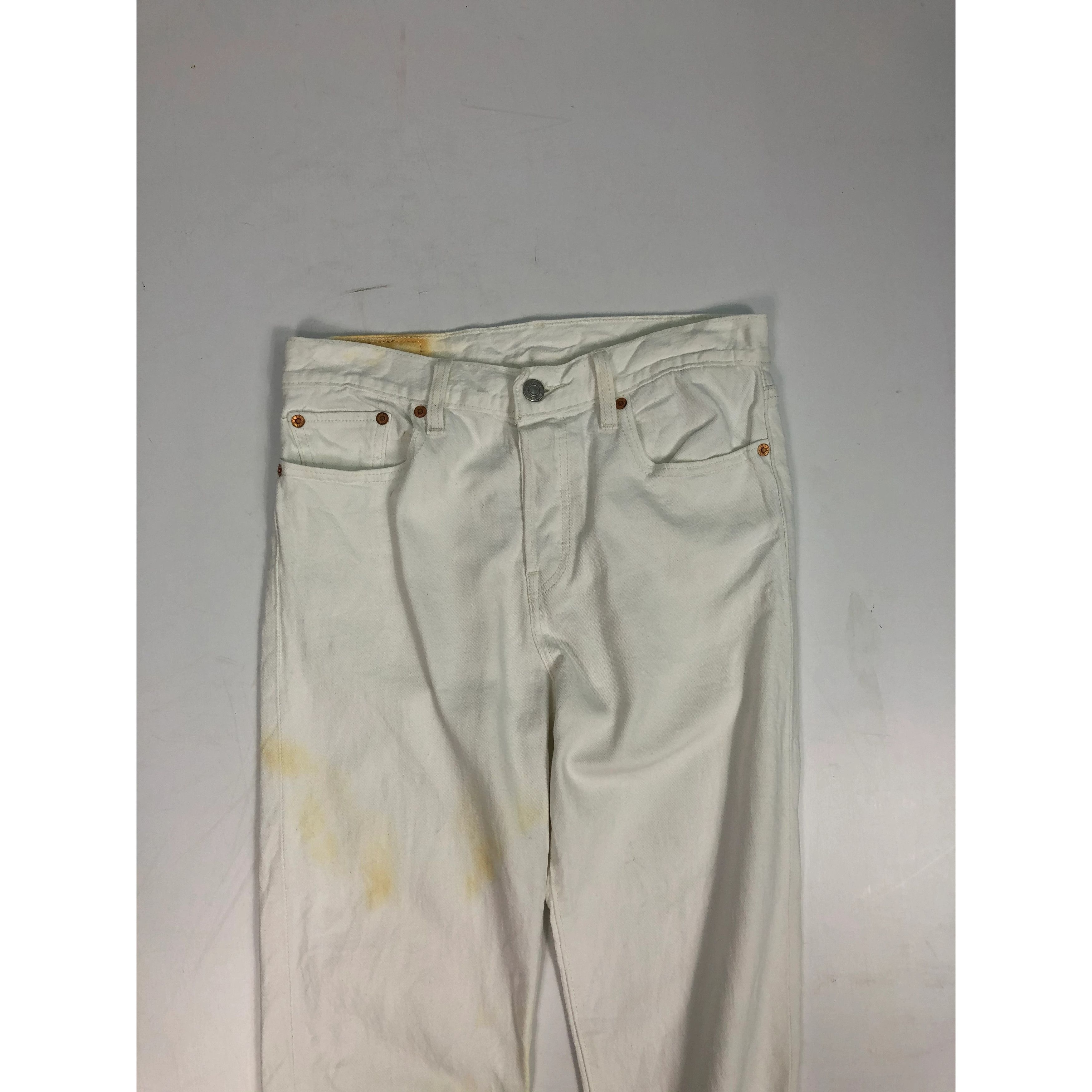 Levi's Vintage Levis 501 White Jeans DP0028 Size US 30 / EU 46 - 3 Thumbnail