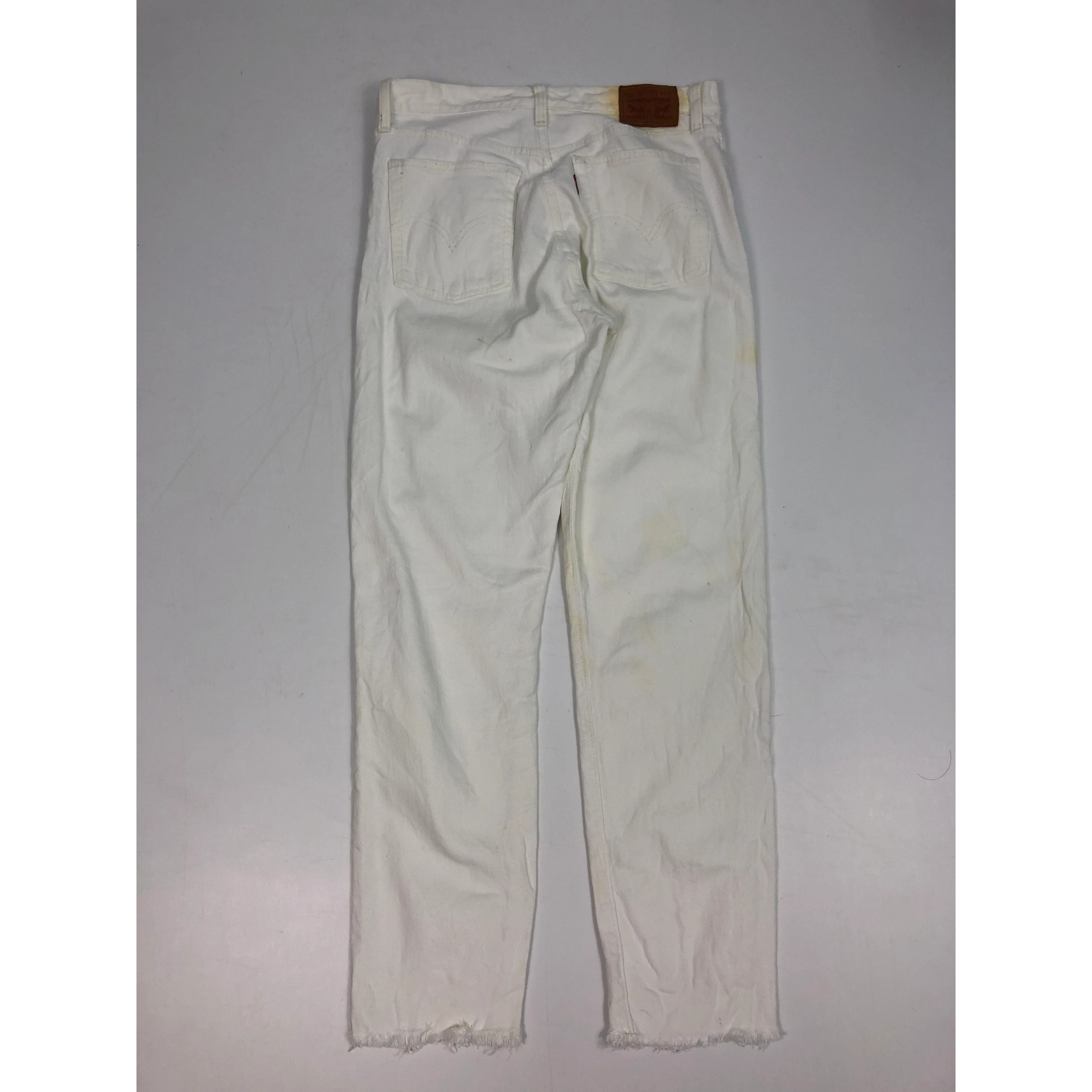 Levi's Vintage Levis 501 White Jeans DP0028 Size US 30 / EU 46 - 2 Thumbnail