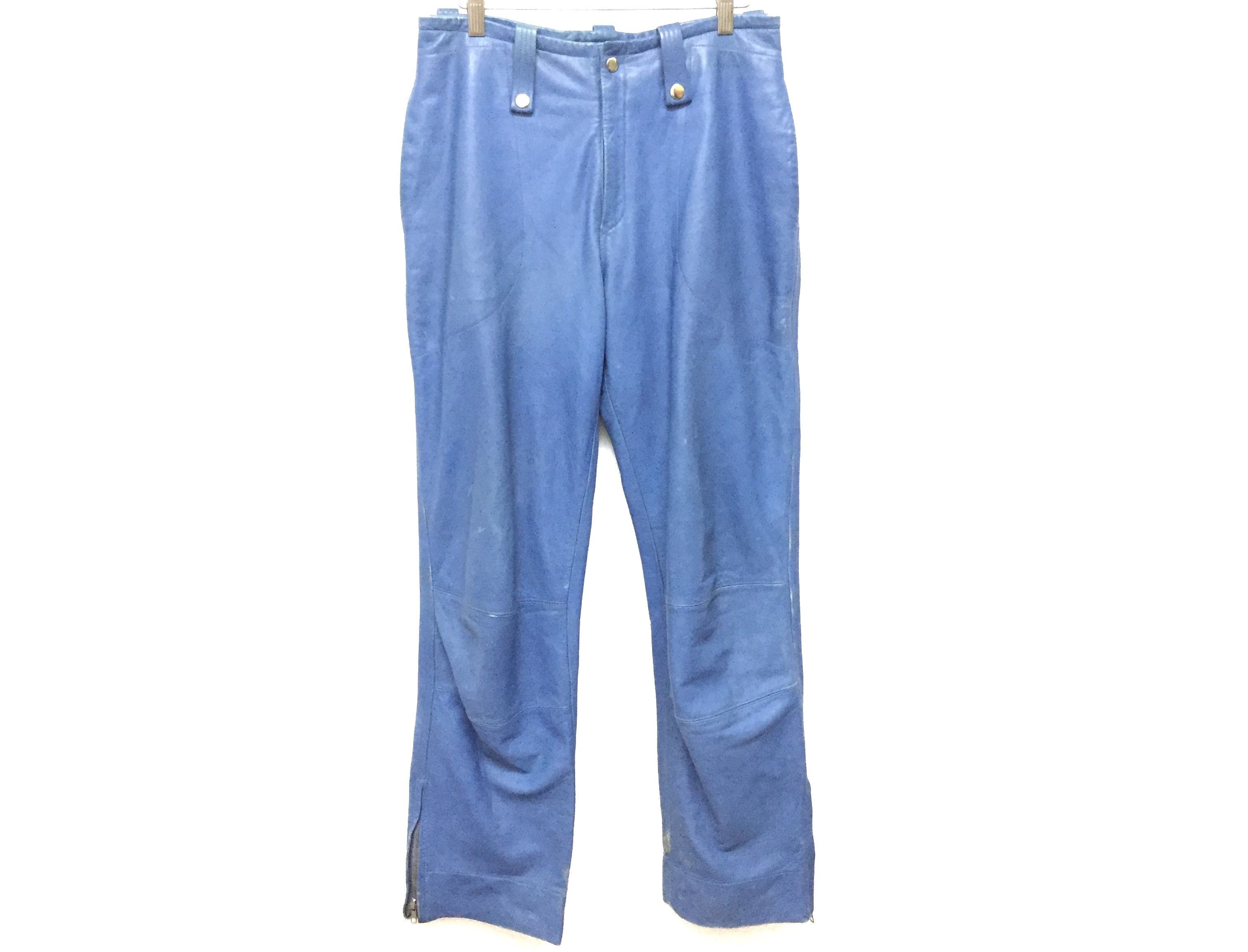 Undercover AW95 "Last Show Speed'' rider ankle zipper leather pants Size US 30 / EU 46 - 3 Thumbnail