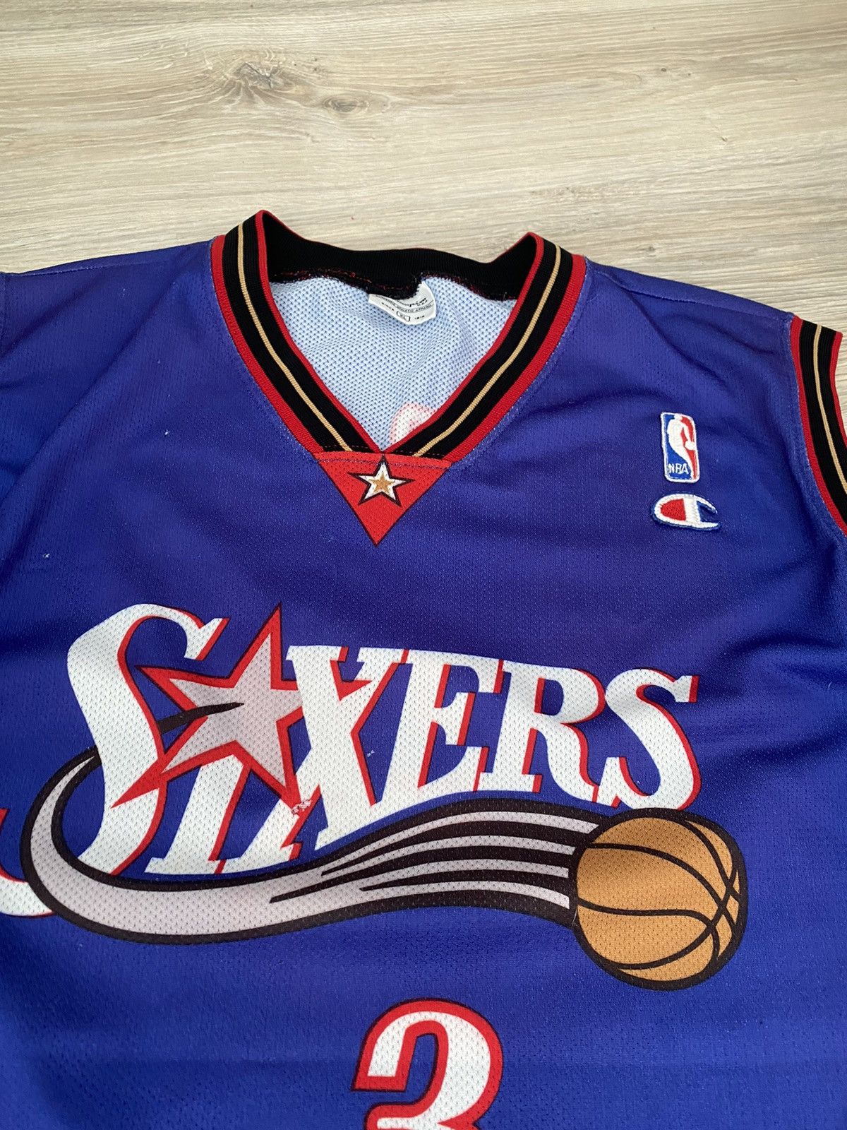 Champion VNTG PHILADELPHIA SIXERS #3 ALLEN IVERSON JERSEY NBA Size US XL / EU 56 / 4 - 4 Thumbnail