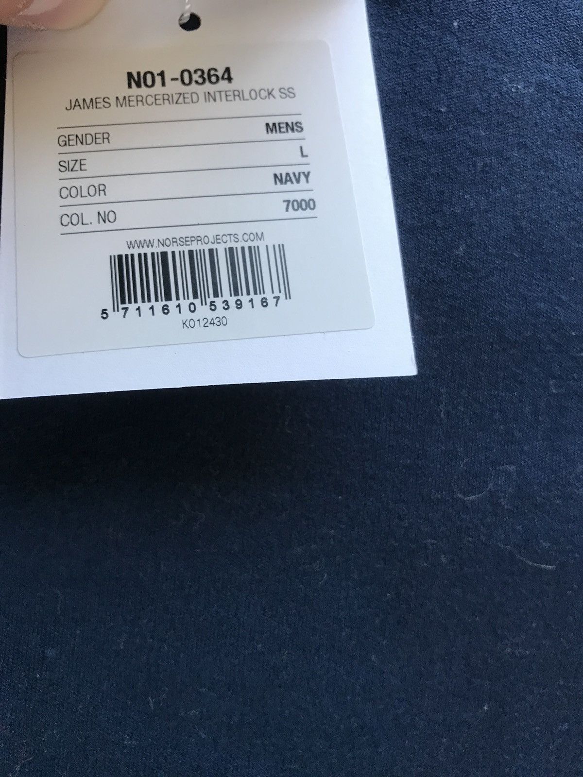 Norse Projects SS James Mercerized Interlock Tee SS Size US XL / EU 56 / 4 - 12 Thumbnail