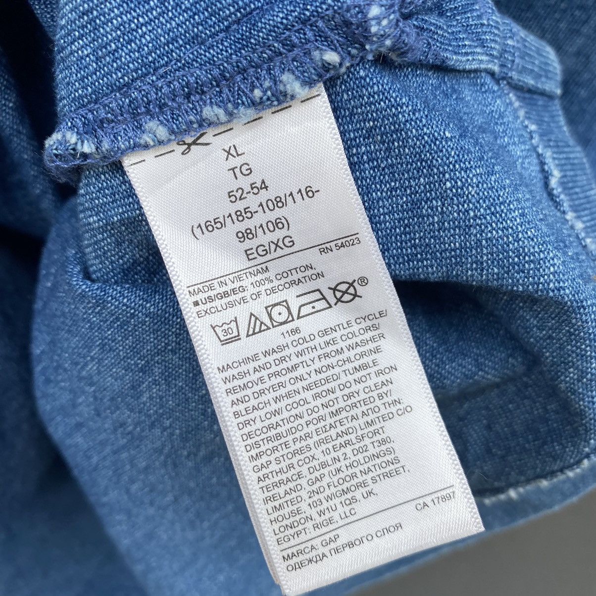 Gap Thrashed Faded Gap Indigo Oversized ERD GRUNGE TSHIRT Size US XL / EU 56 / 4 - 5 Thumbnail