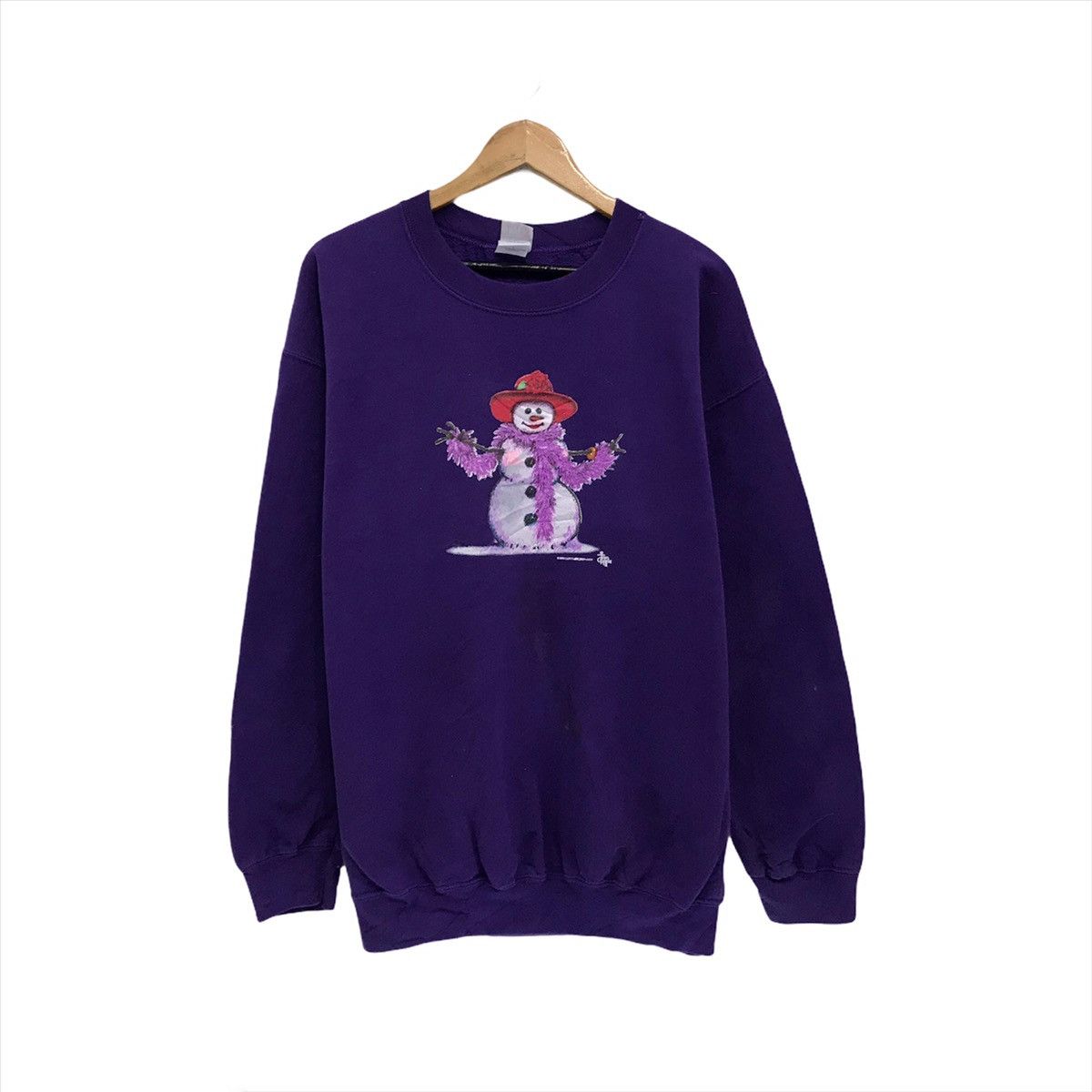 Gildan Vintage Snowman Sweatshirt CrewNeck Big Logo SnowMan Size US L / EU 52-54 / 3 - 1 Thumbnail