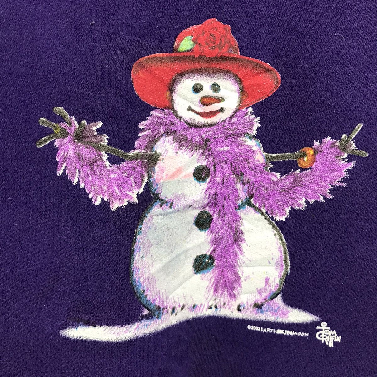 Gildan Vintage Snowman Sweatshirt CrewNeck Big Logo SnowMan Size US L / EU 52-54 / 3 - 3 Thumbnail