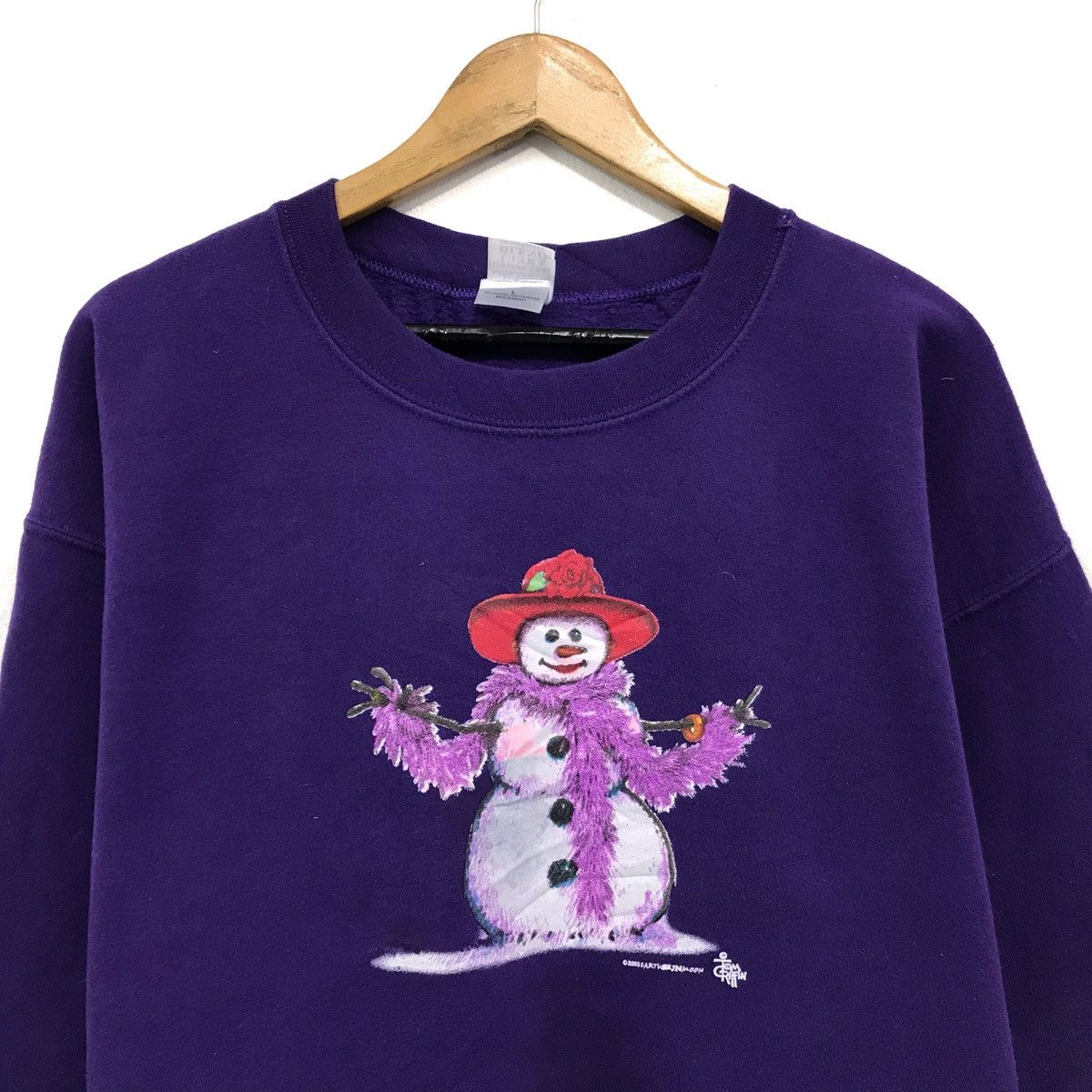 Gildan Vintage Snowman Sweatshirt CrewNeck Big Logo SnowMan Size US L / EU 52-54 / 3 - 2 Thumbnail