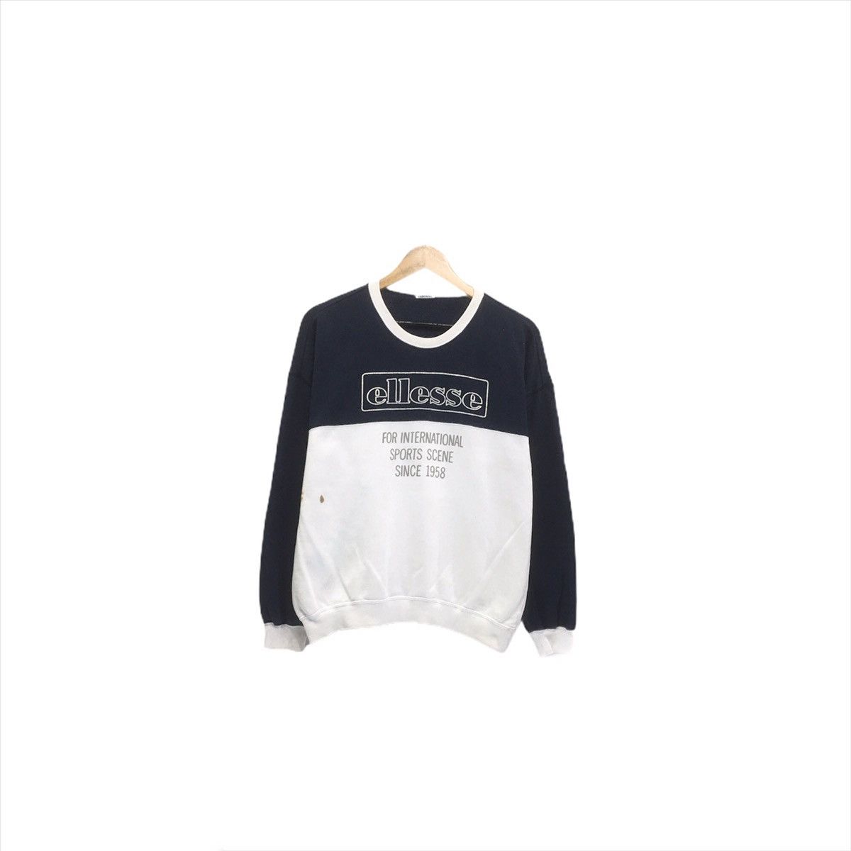 Ellesse × Vintage ELLESSE Sweatshirt Spellout International Sport Tennis Size US S / EU 44-46 / 1 - 1 Thumbnail