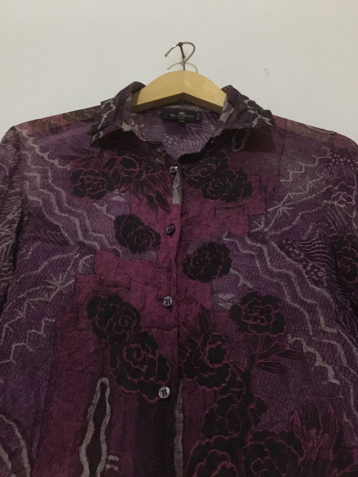 Etro × Vintage 🖤BLACKFRIDAY🖤ETRO PRINT SILK SHIRT Size US XS / EU 42 / 0 - 2 Thumbnail