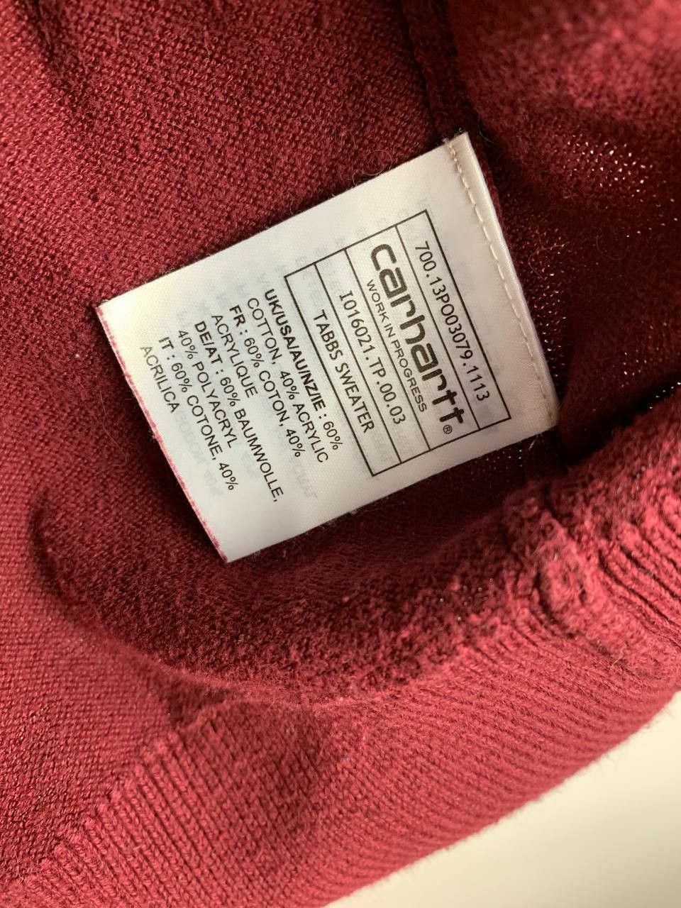 Carhartt Carhartt sweater burgundy cotton S Size US S / EU 44-46 / 1 - 8 Thumbnail