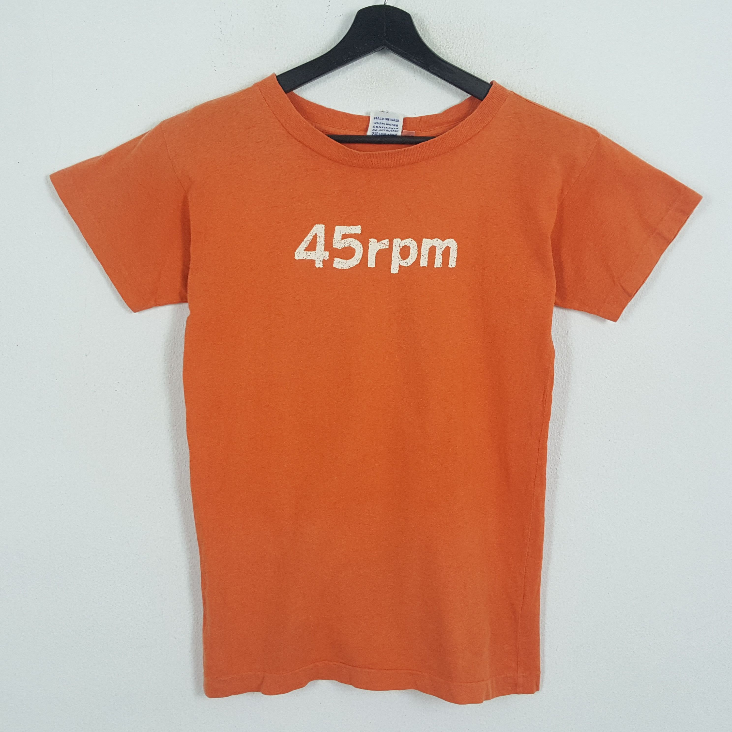 45RPM Japanese Brand Center Logo Design Tshirt