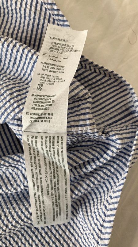 Abercrombie & Fitch aa . L . SEERSUCKER SHIRT - MIV Size US L / EU 52-54 / 3 - 5 Thumbnail