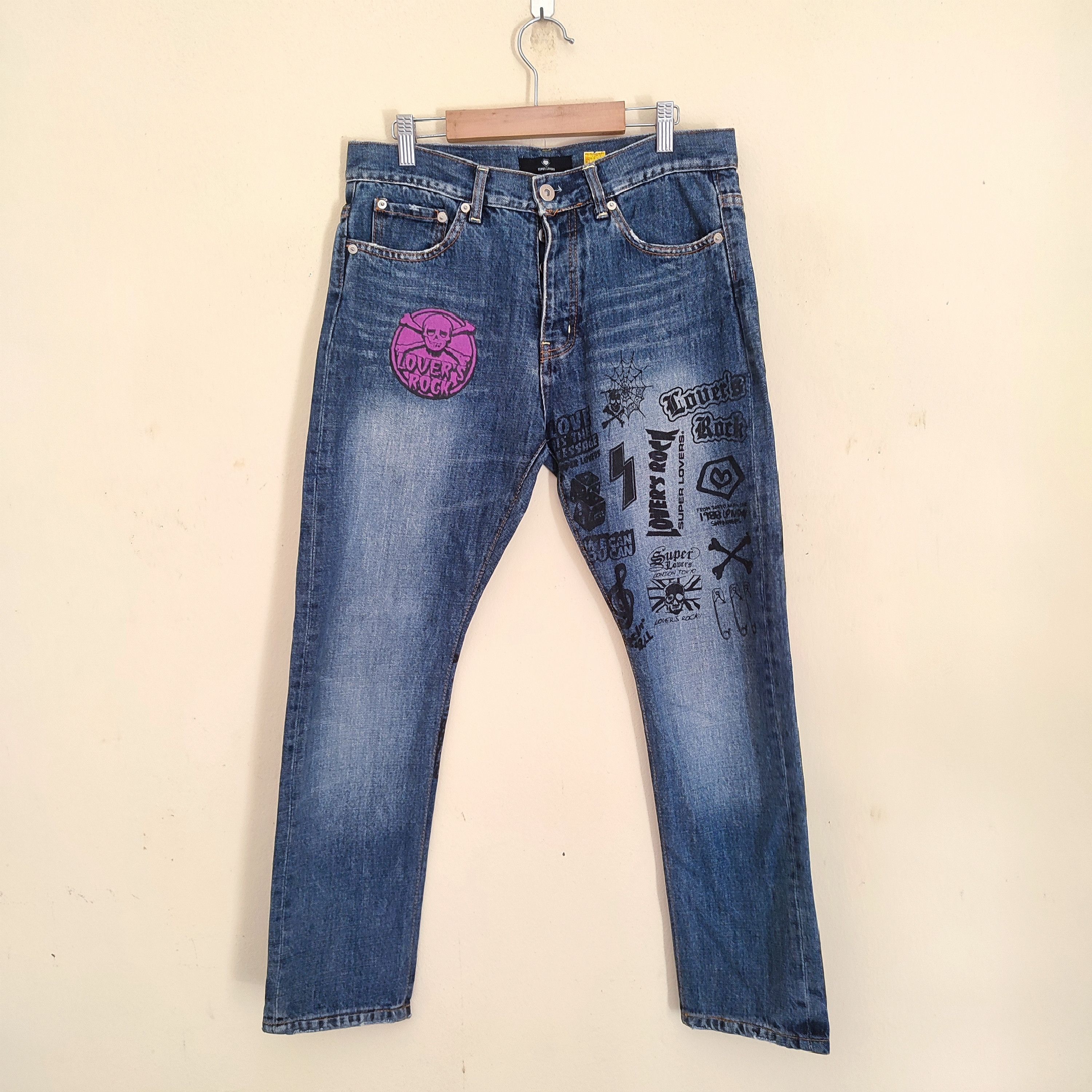 image of Vintage Super Lovers Rock Style Jeans in Blue Jean, Men's (Size 31)