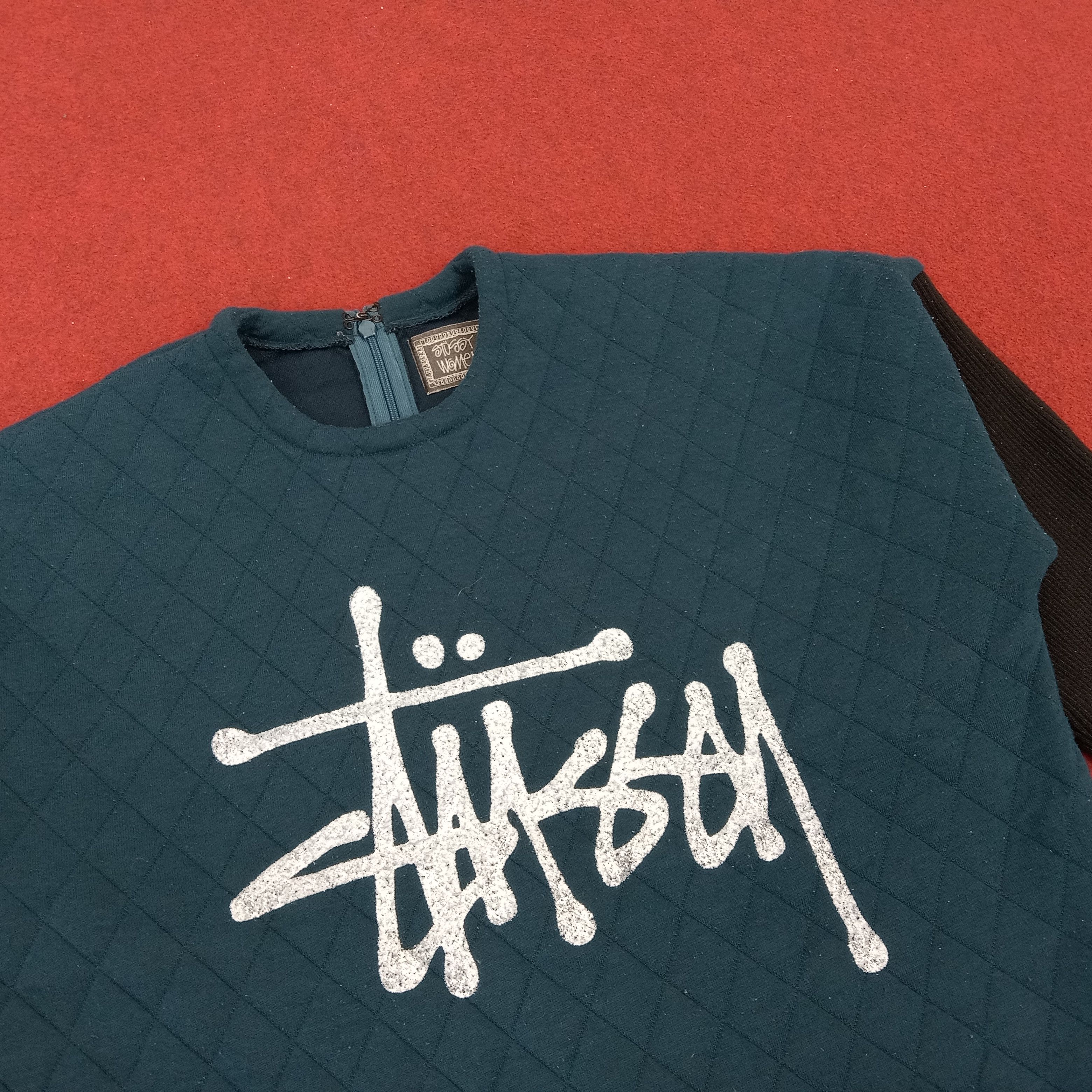 Other Stussy Women Custom Logo Style Zipper Sweater Tshirt Size M / US 6-8 / IT 42-44 - 2 Thumbnail