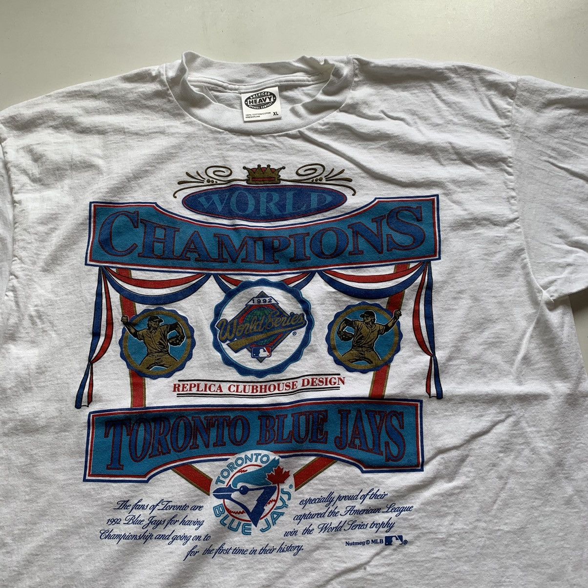 MLB Vintage 1990s Toronto Blue Jays MLB Graphic T Shirt XL White Size US XL / EU 56 / 4 - 2 Thumbnail