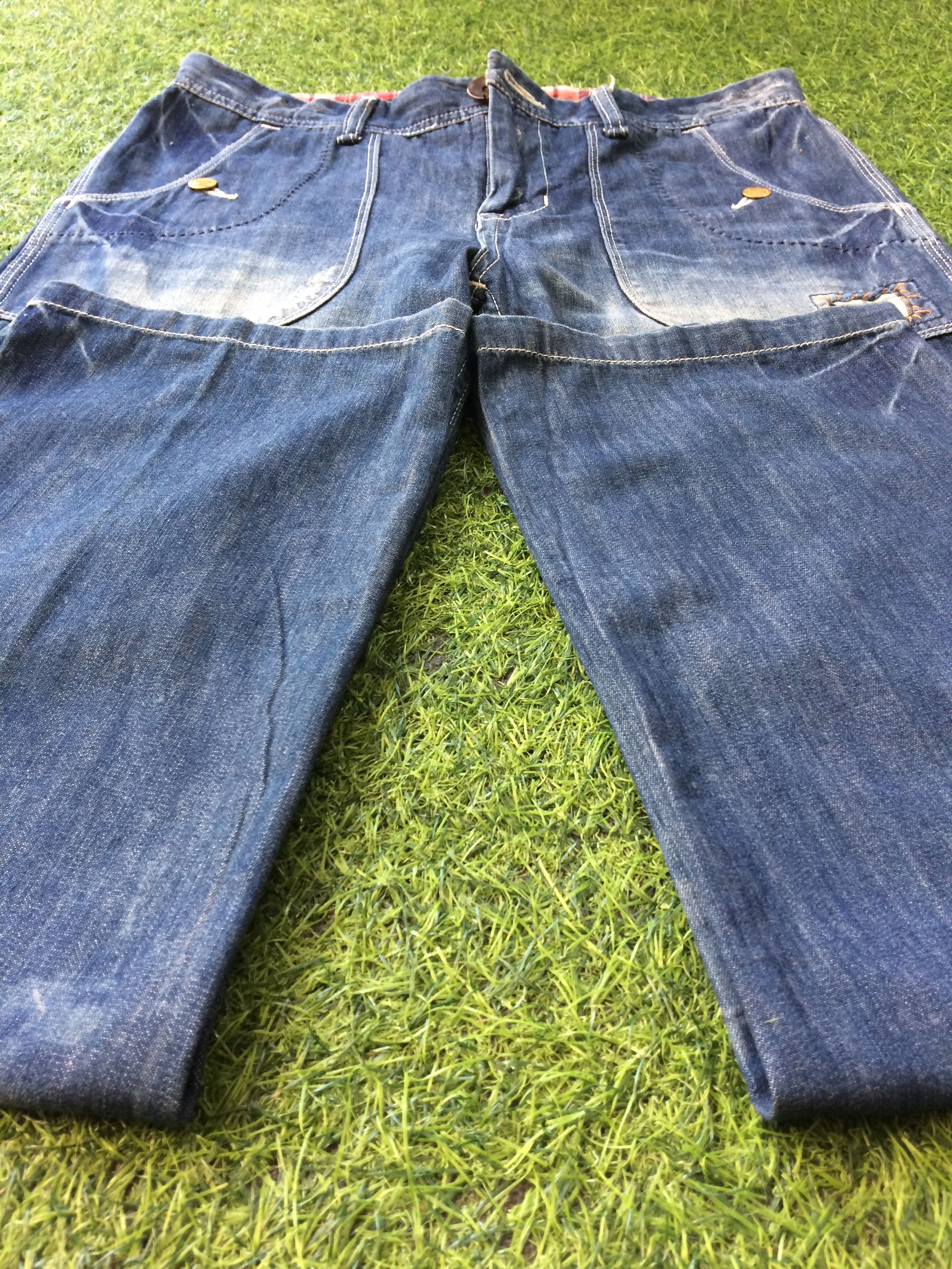 Japanese Brand × Unsound Rags Japanese Patchwork Workwear Jeans Pants D-527 Size US 33 - 6 Thumbnail