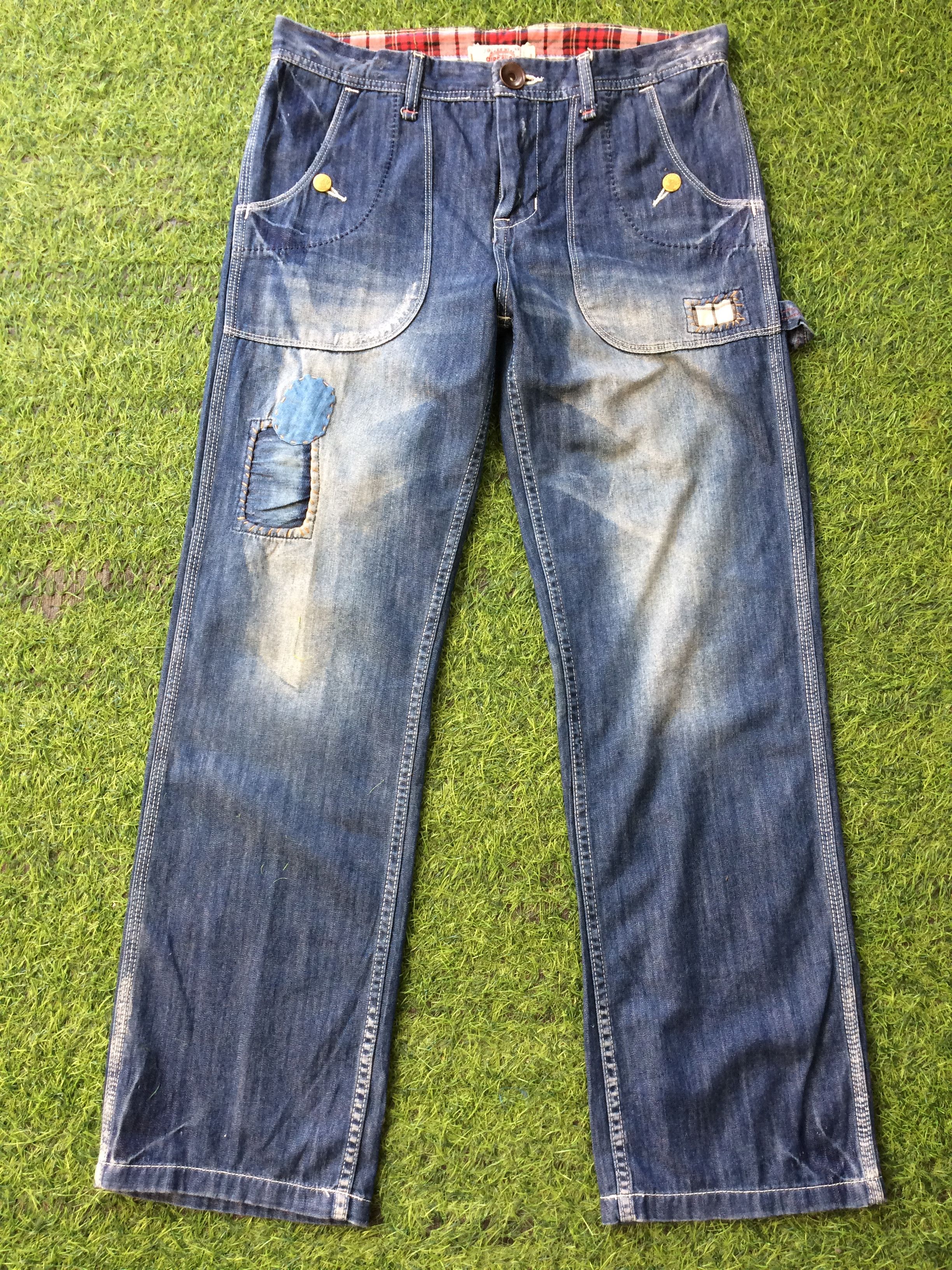 Japanese Brand × Unsound Rags Japanese Patchwork Workwear Jeans Pants D-527 Size US 33 - 1 Thumbnail