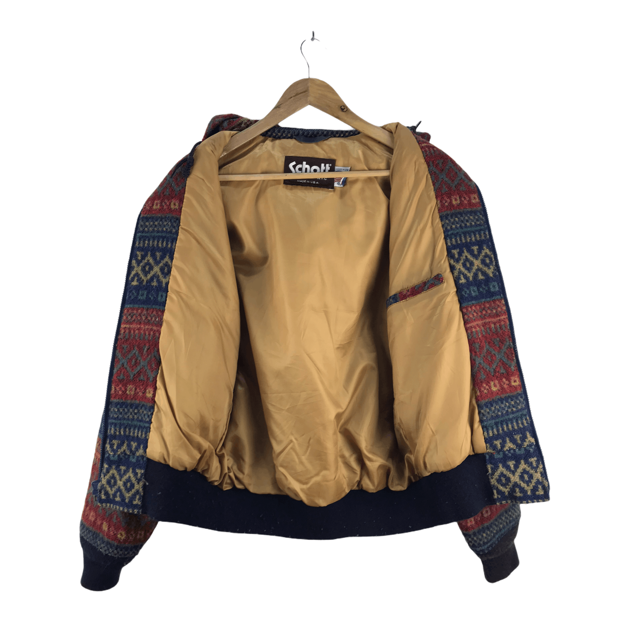 Schott Vintage Schott Wool Navajo Blanket Bomber Hoodies Jacket Size US M / EU 48-50 / 2 - 3 Thumbnail
