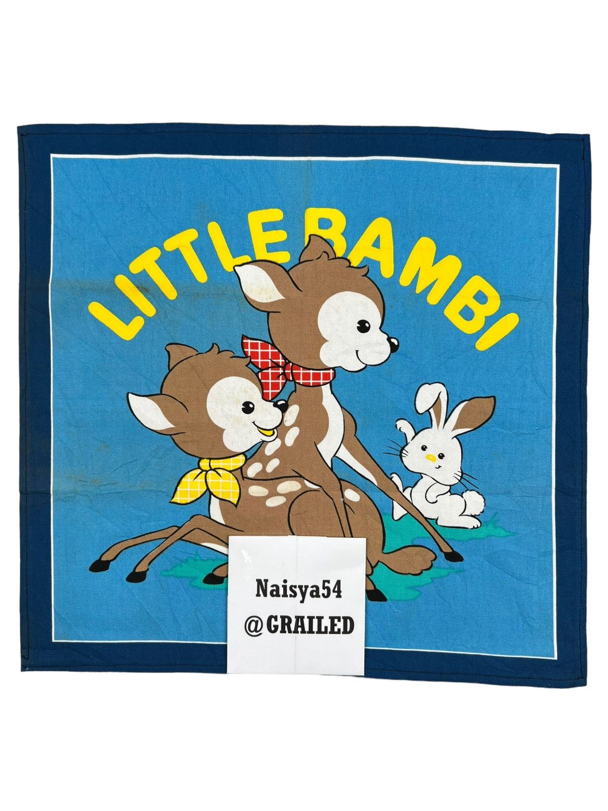 Japanese Brand Little Bambi Handkerchief Neckerchief Bandana Pocketsquare Size ONE SIZE - 4 Thumbnail