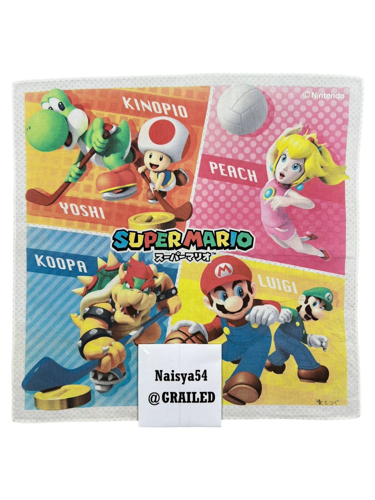 Super Mario Handkerchief Neckerchief Bandana Pocketsquare