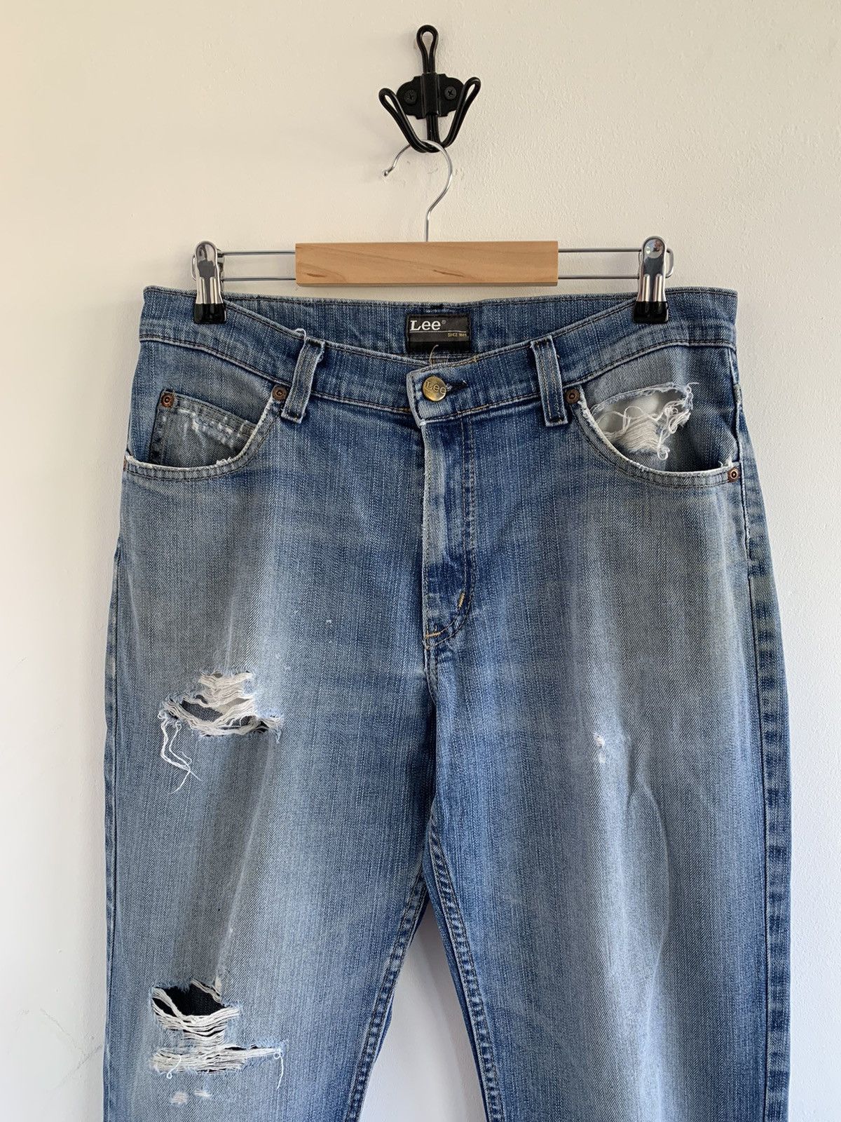 Lee Vintage Lee Distressed Jeans Size US 32 / EU 48 - 2 Thumbnail