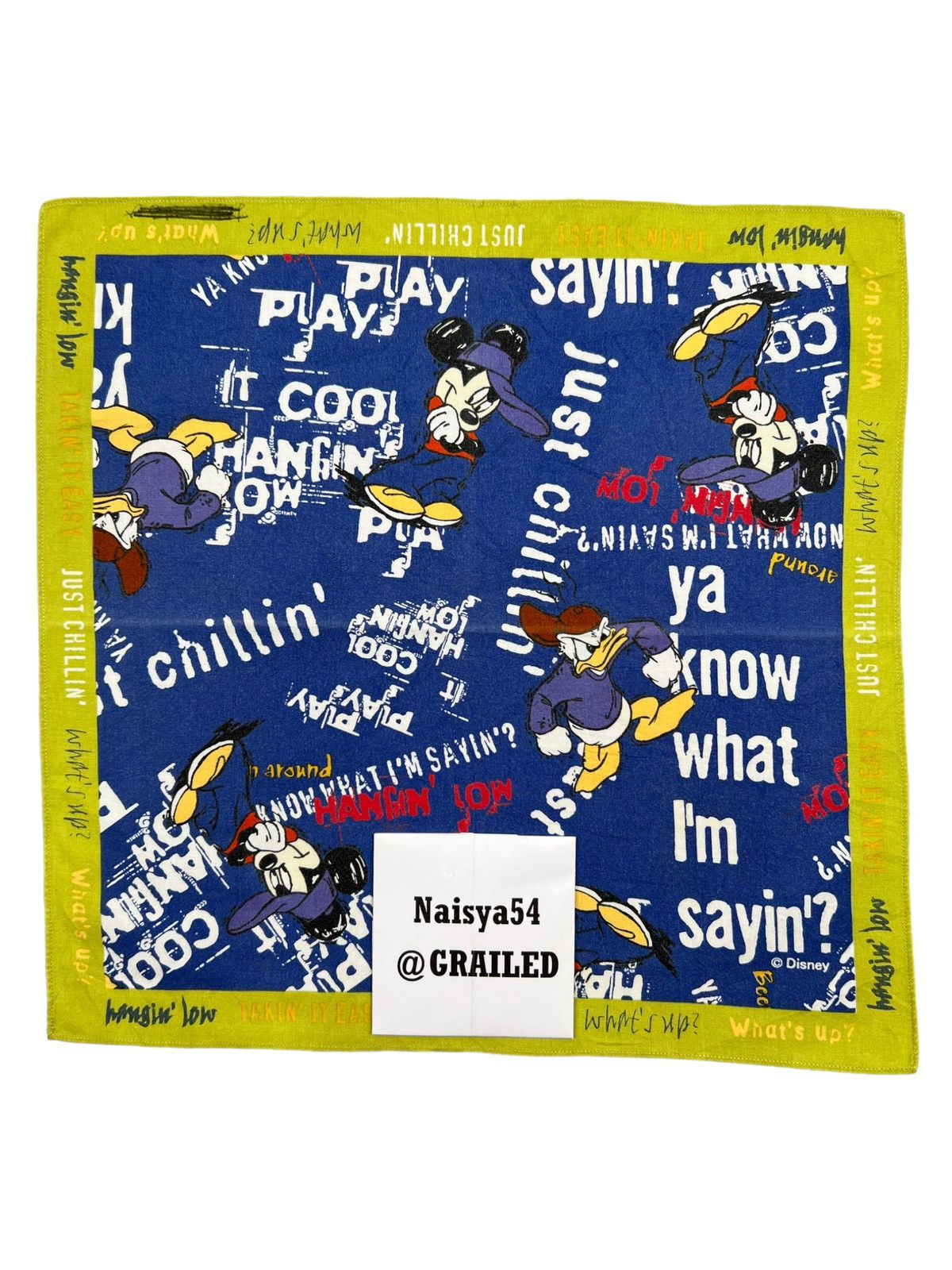 Disney Mickey Mouse Handkerchief Neckerchief Bandana Pocketsquare Size ONE SIZE - 6 Thumbnail