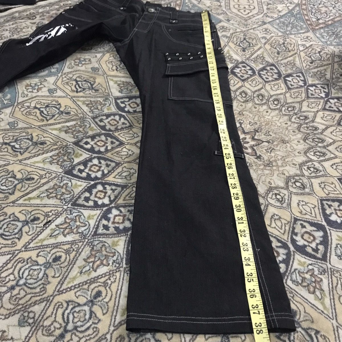 Japanese Brand ALGONQUINS Japan Studded Flare Pants Size US 28 / EU 44 - 20 Thumbnail