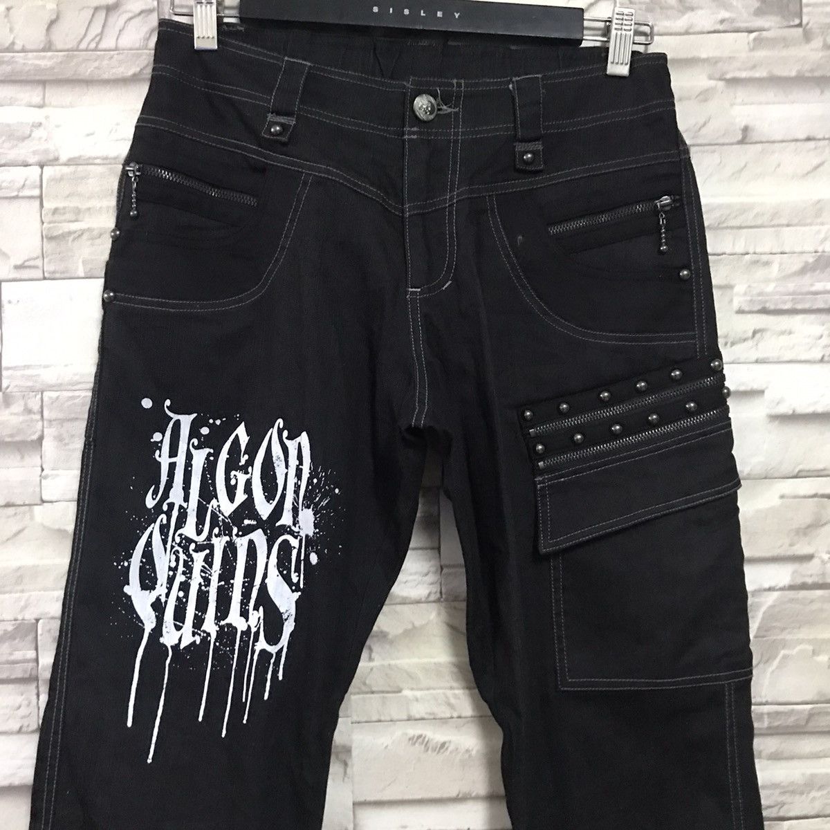Japanese Brand ALGONQUINS Japan Studded Flare Pants Size US 28 / EU 44 - 4 Thumbnail