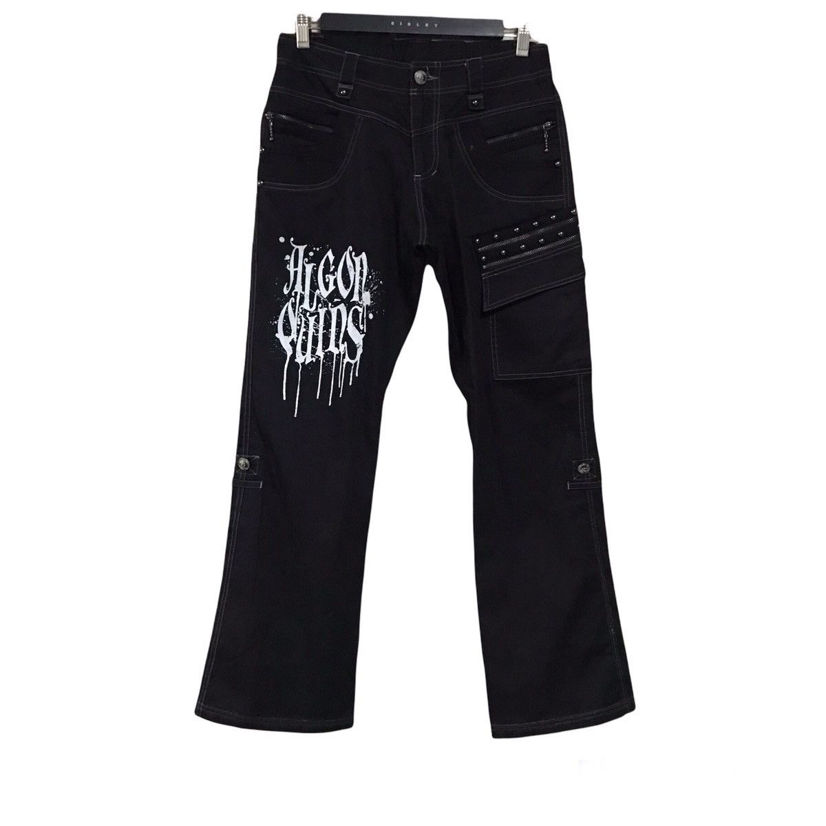 Japanese Brand ALGONQUINS Japan Studded Flare Pants Size US 28 / EU 44 - 1 Thumbnail