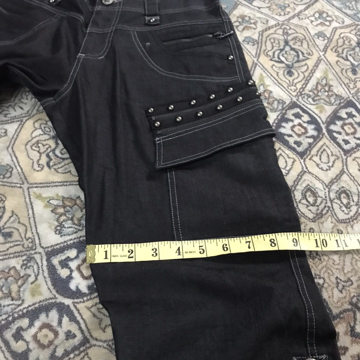 Japanese Brand ALGONQUINS Japan Studded Flare Pants Size US 28 / EU 44 - 23 Thumbnail