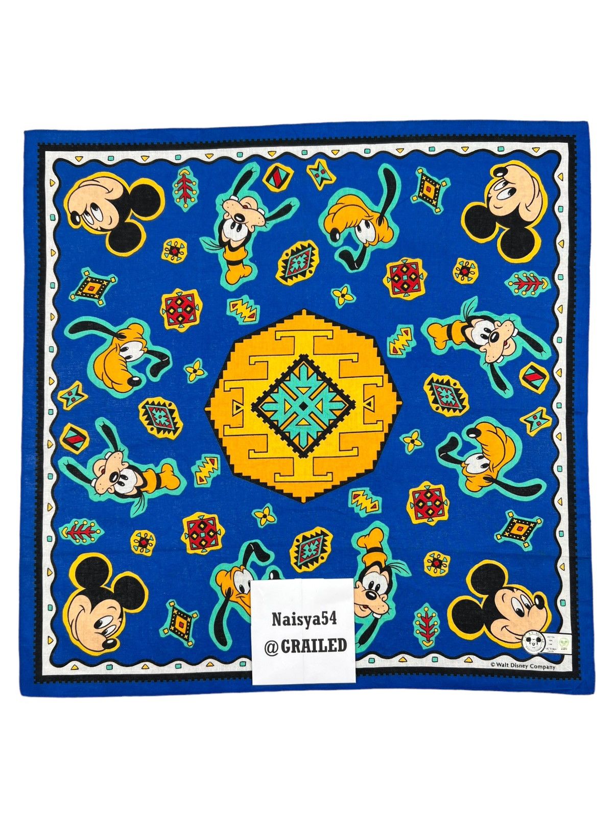 Disney Mickey Mouse Handkerchief Neckerchief Bandana Pocketsquare Size ONE SIZE - 5 Thumbnail