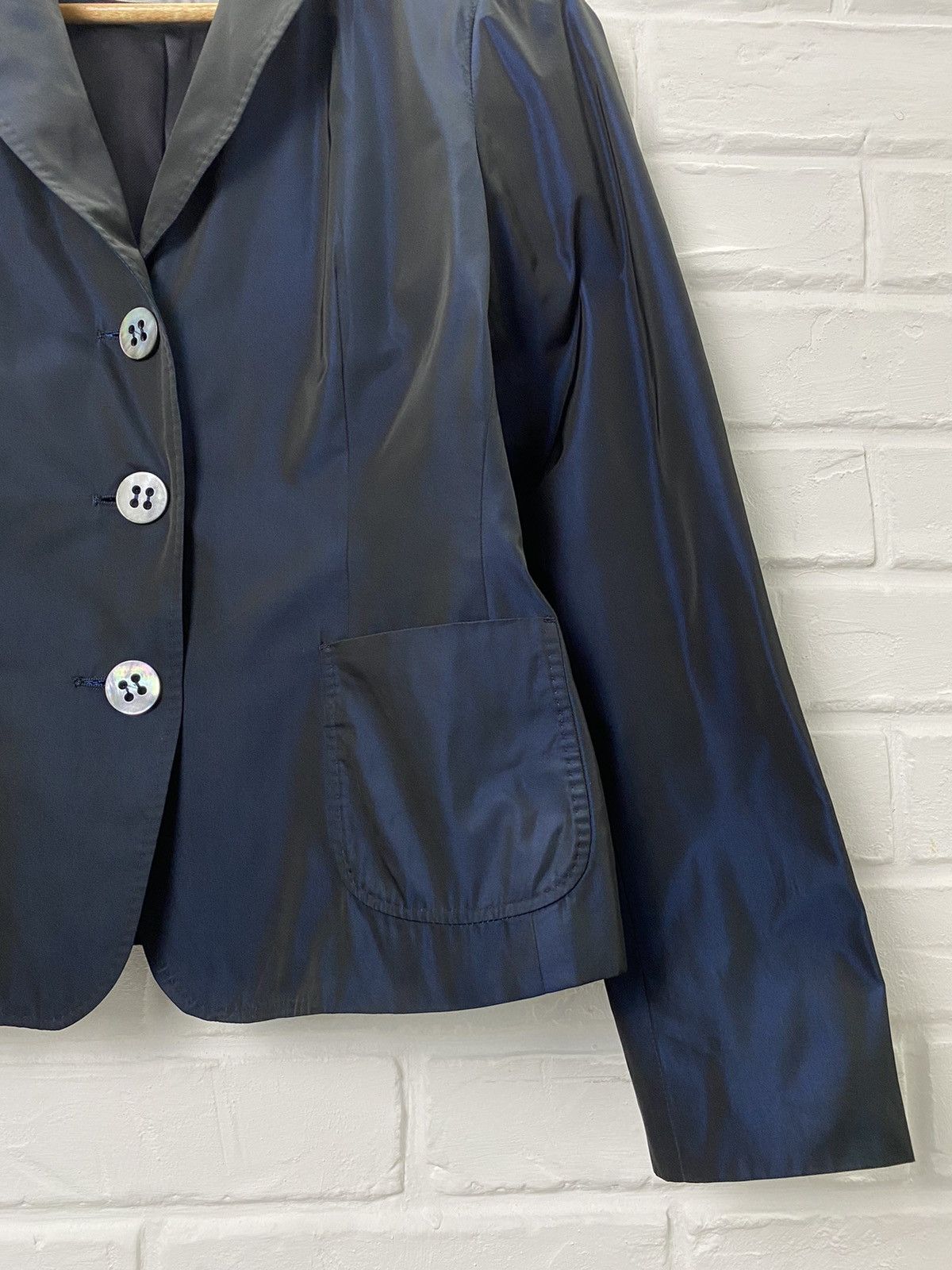 Max Mara MAX MARA Womens Navy Blue Blazer Jacket size 46 Size L / US 10 / IT 46 - 5 Thumbnail