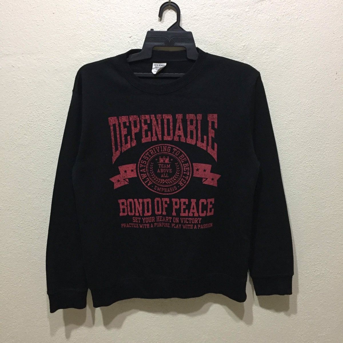 Japanese Brand Lock Heaven Sweatshirt spellout DEPENDABLE size L Size US L / EU 52-54 / 3 - 1 Thumbnail