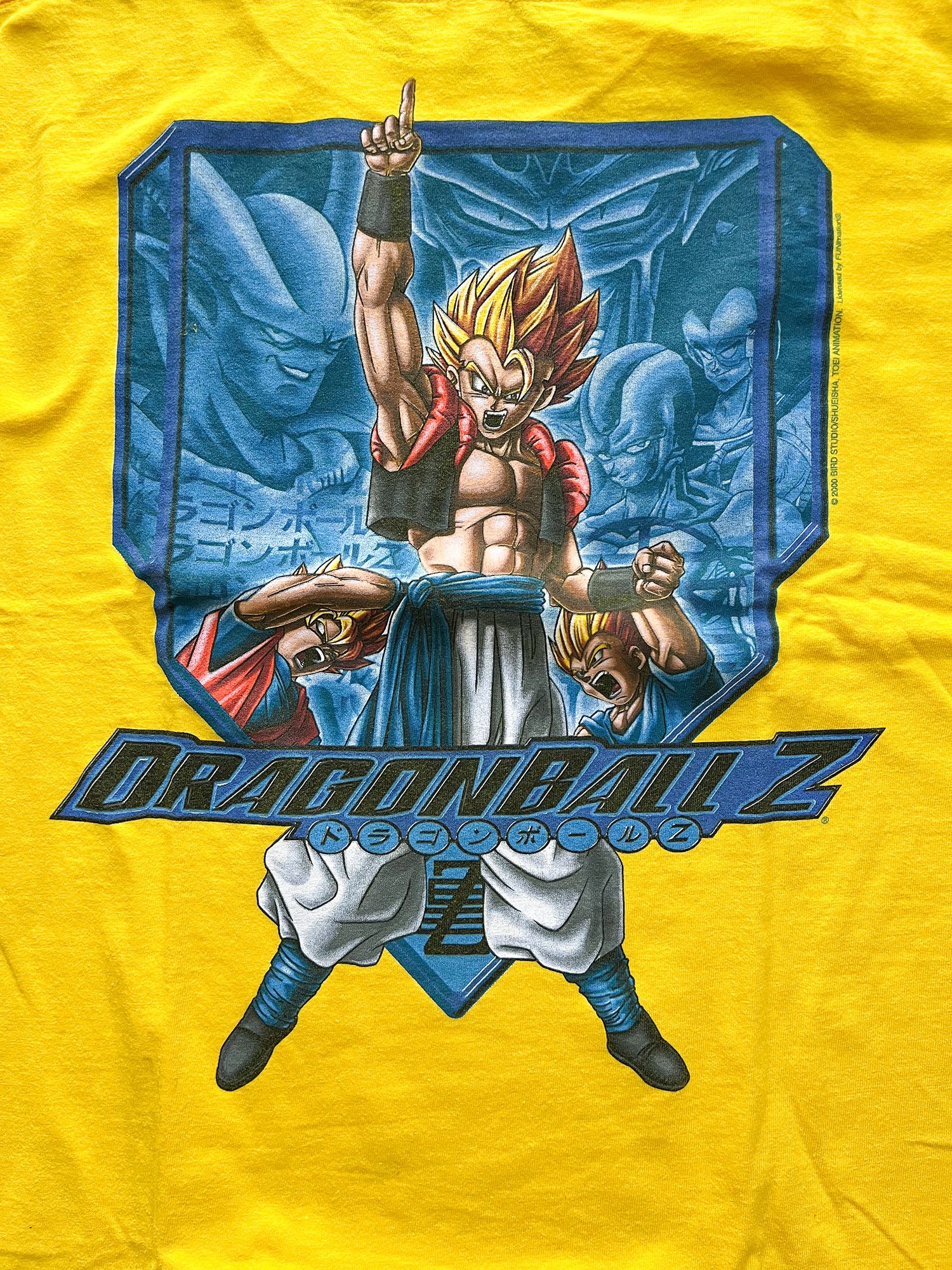 Vintage Vintage Dragon Ball Z 2000 Tee Shirt Yellow Gogeta XL Size US XL / EU 56 / 4 - 3 Thumbnail