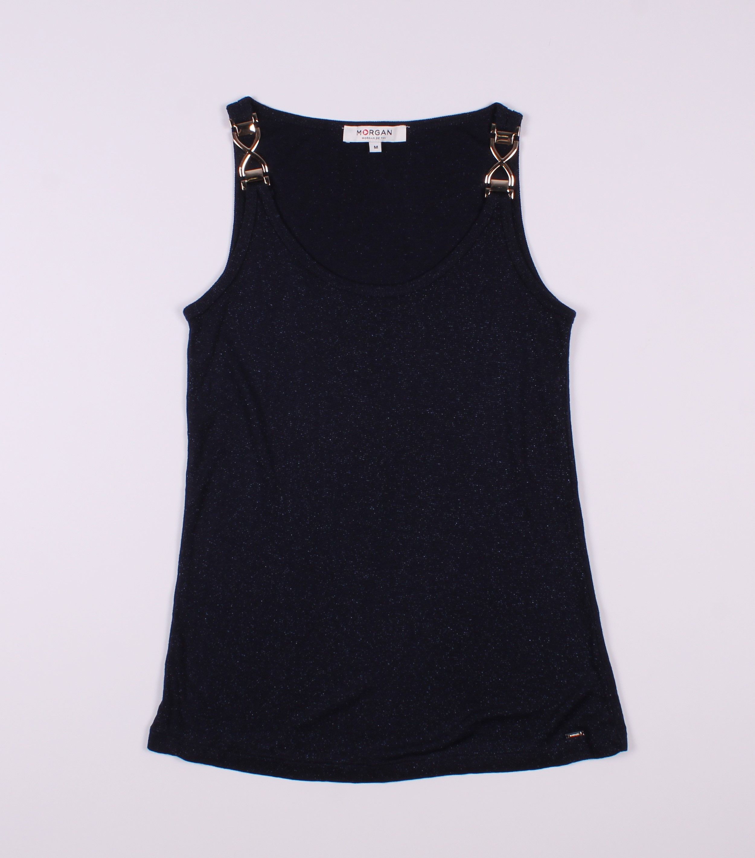 Morgan Homme Morgan de Toi Sparkle Decorated Tank Top Size M / US 6-8 / IT 42-44 - 3 Thumbnail